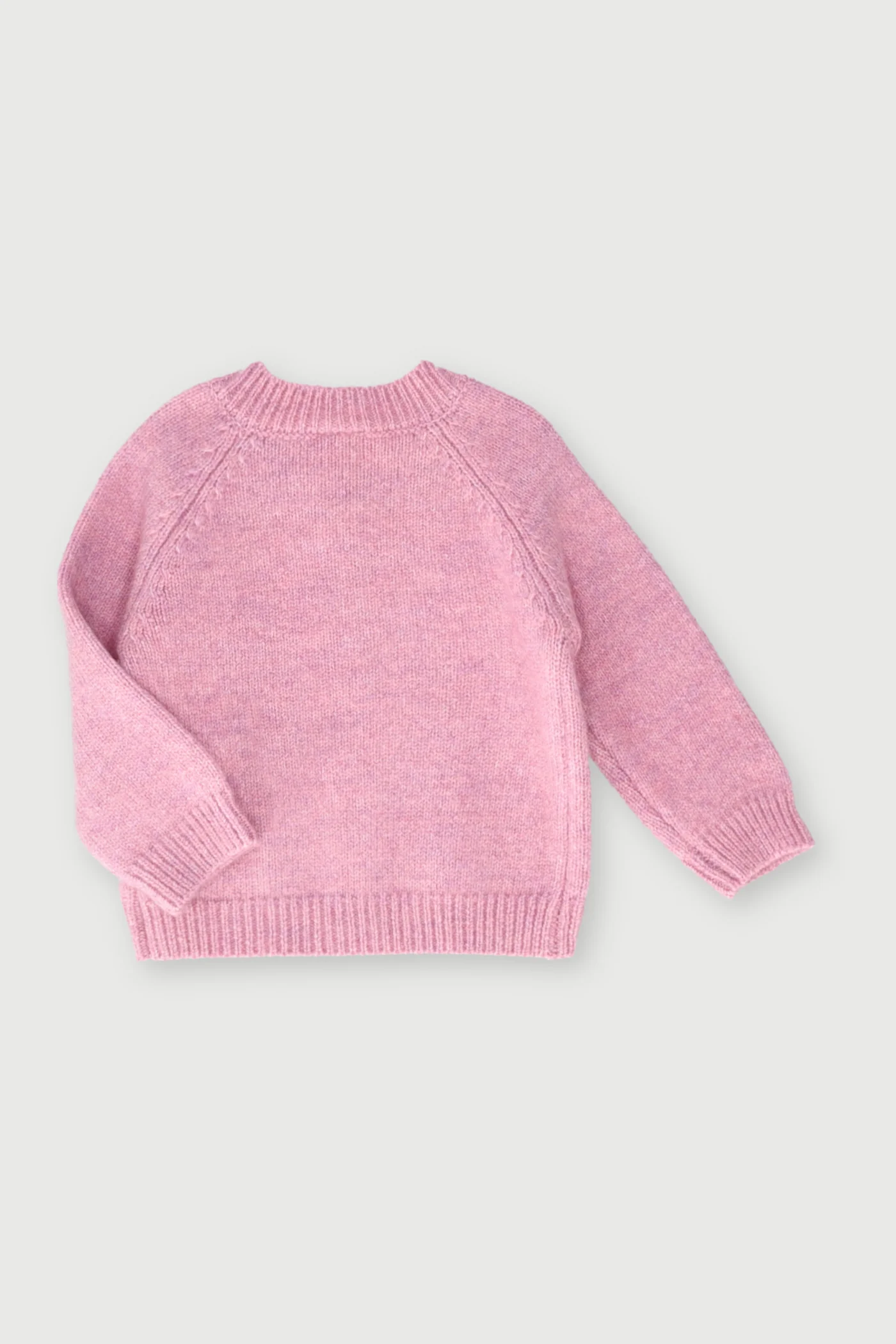Knitweat Cardi  Bunny Applique   - Dusty Pink - Image 2
