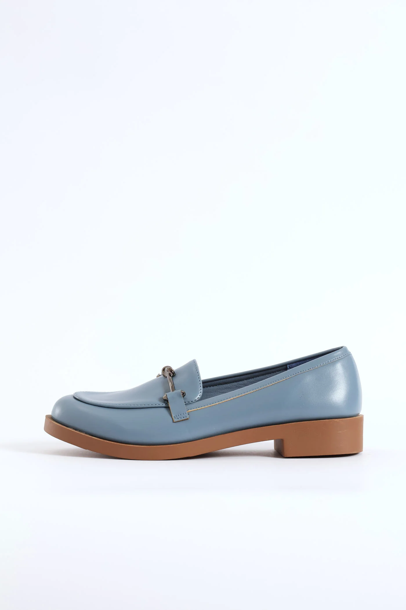 Knot Metal Trim Loafer - Duck Egg - Image 4