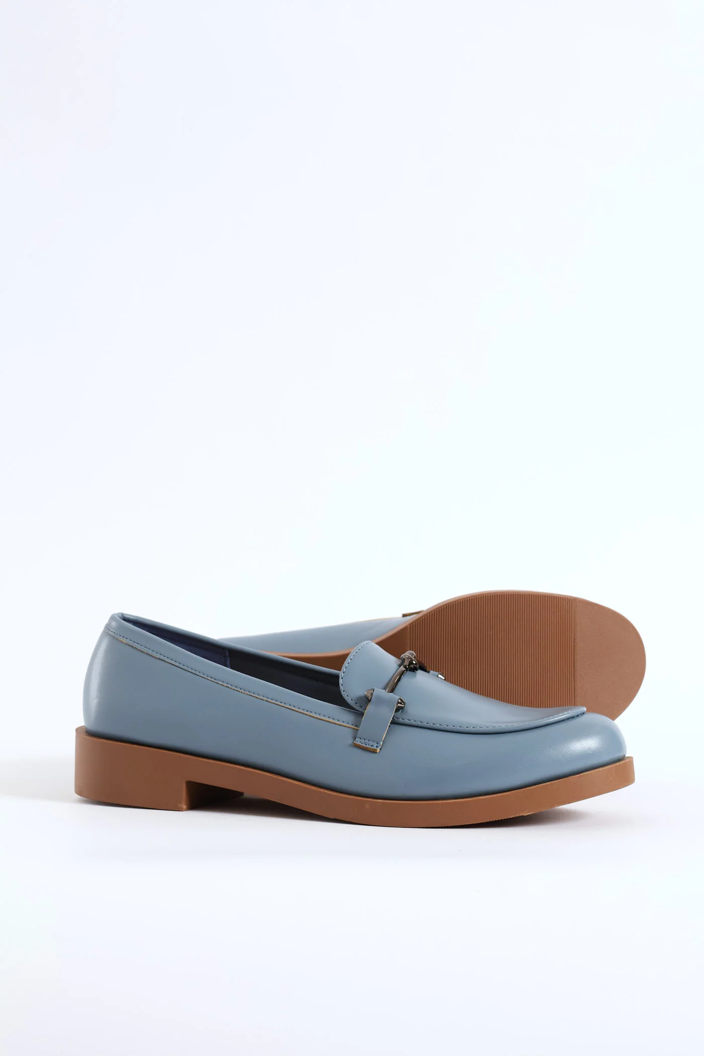 Knot Metal Trim Loafer - Duck Egg - Image 6