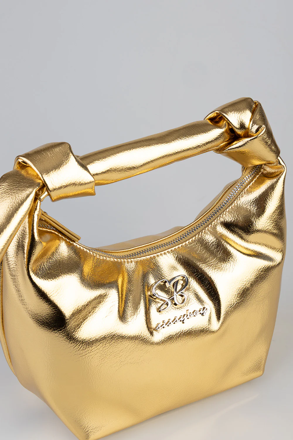 Knot Strap Metallic Bag - Gold - Image 2