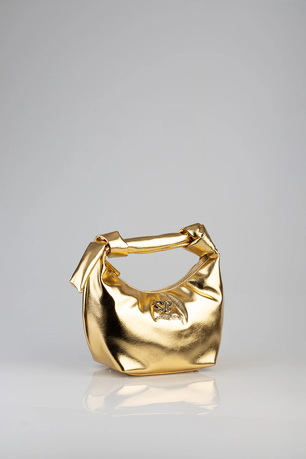 Knot Strap Metallic Bag - Gold - Image 6