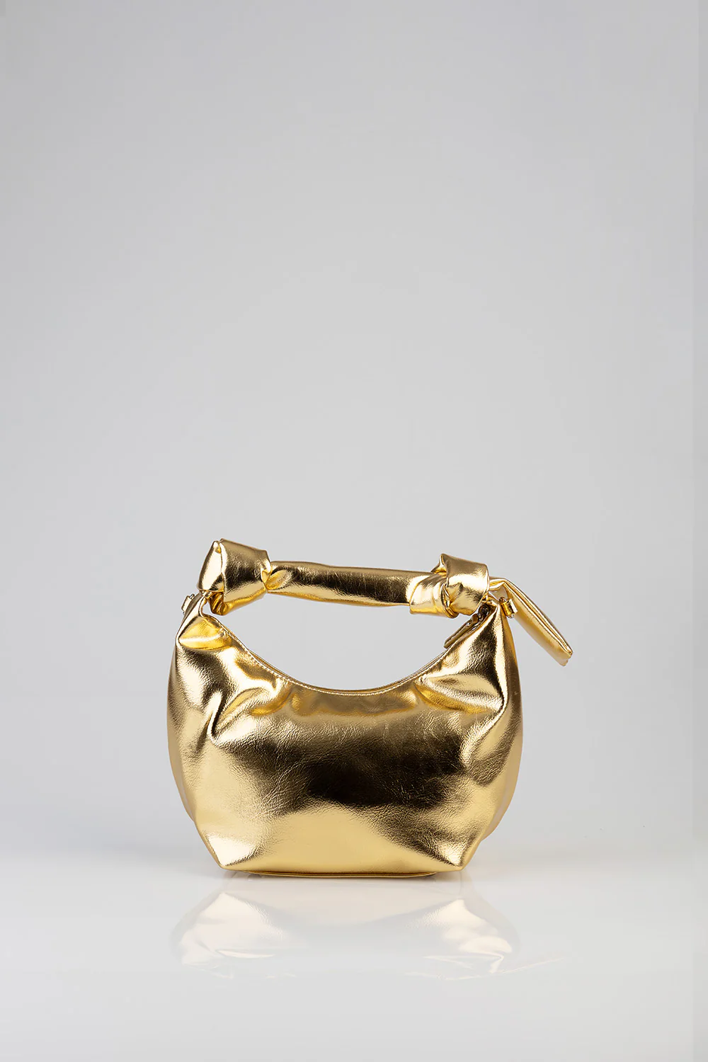 Knot Strap Metallic Bag - Gold - Image 8