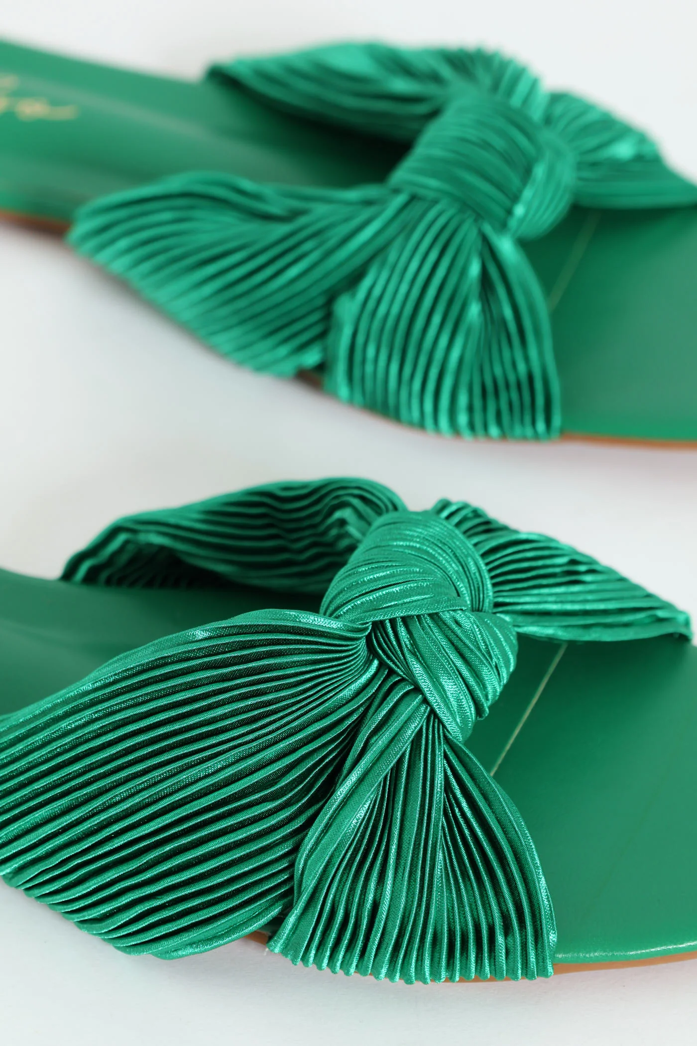 Knotted Cross Strap Sandal - Green - Image 3