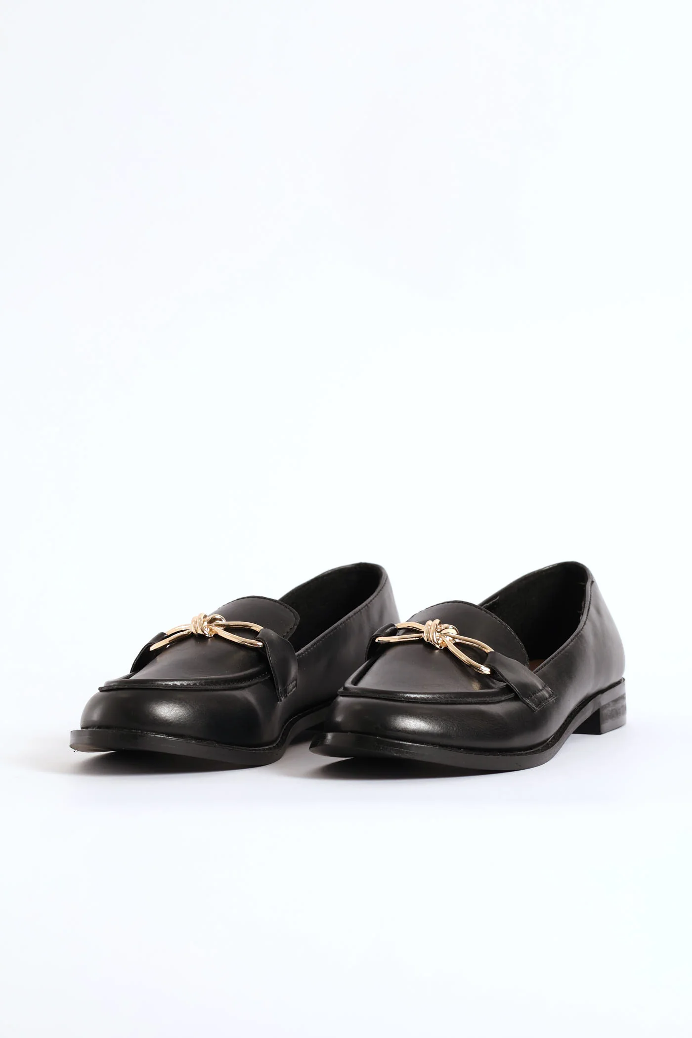 Knotted Metal Trim Loafer - Black - Image 3