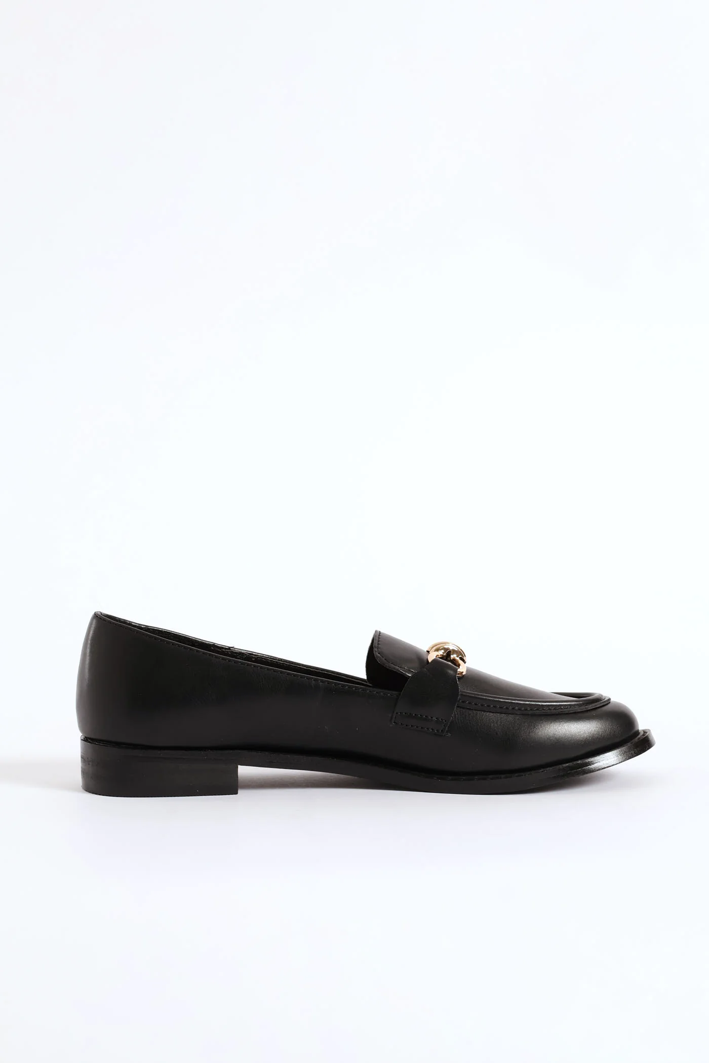 Knotted Metal Trim Loafer - Black - Image 4