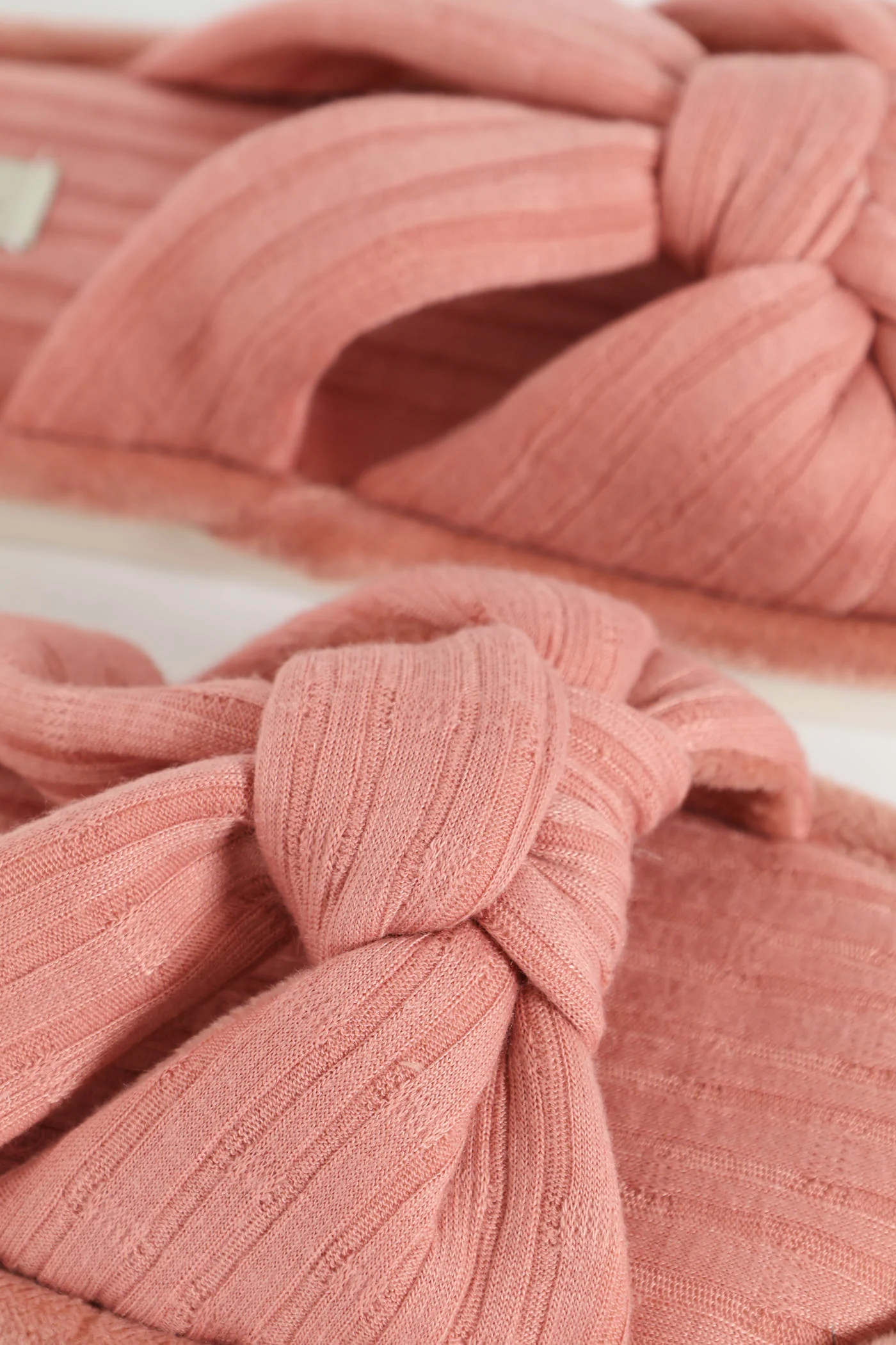 Knotted Open Toe Slipper - Dark Pink - Image 2