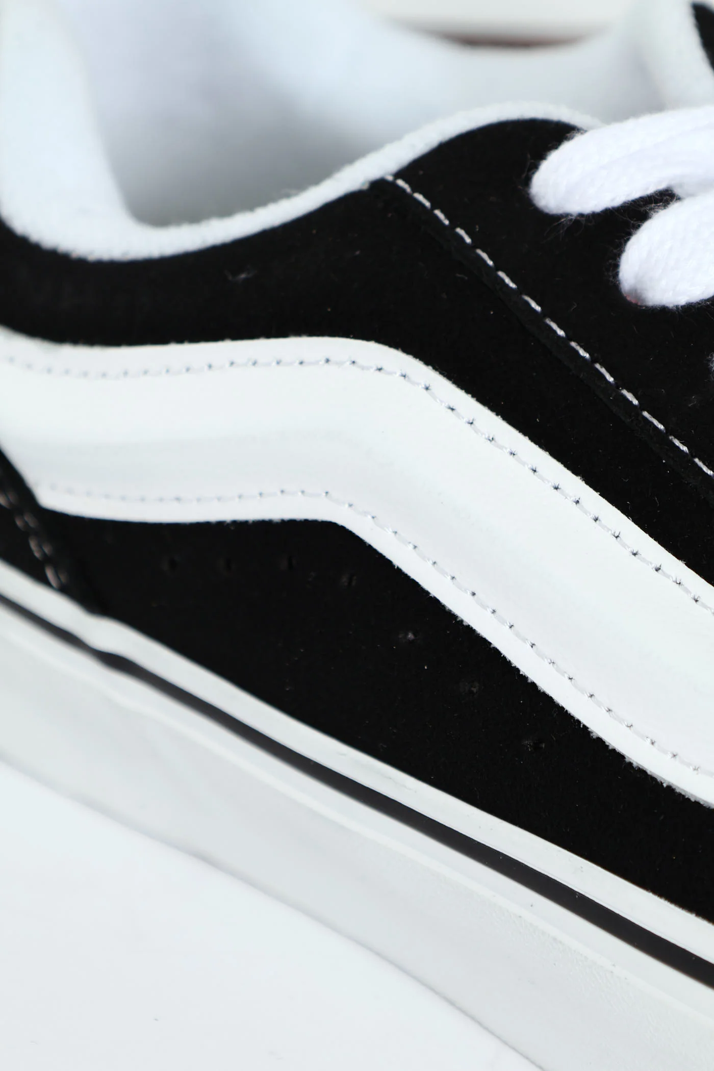 Knu Skool Chunky Lace Up Sneaker - Black/White - Image 7