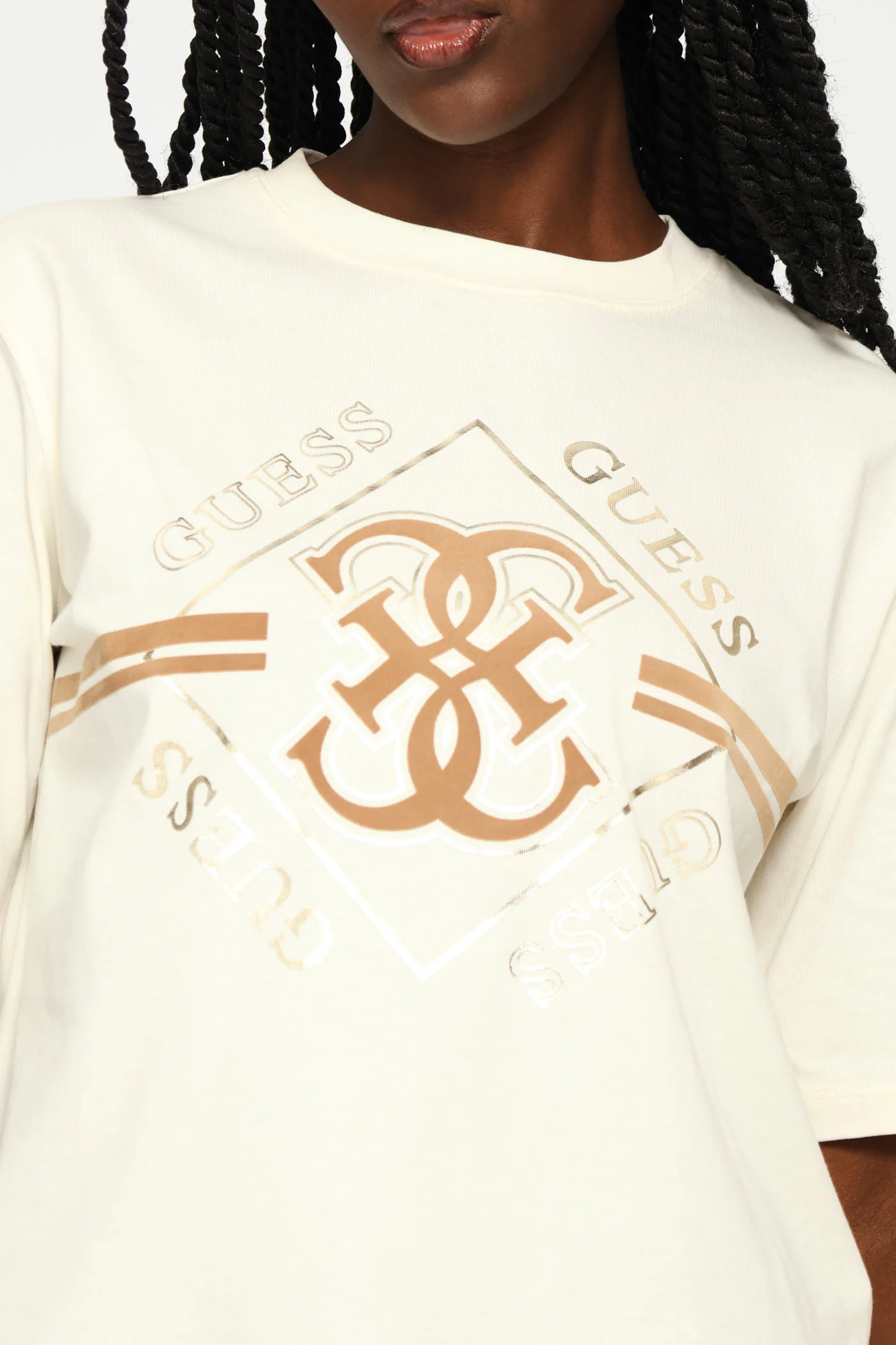 Krissy Boxy Tee - White - Image 2