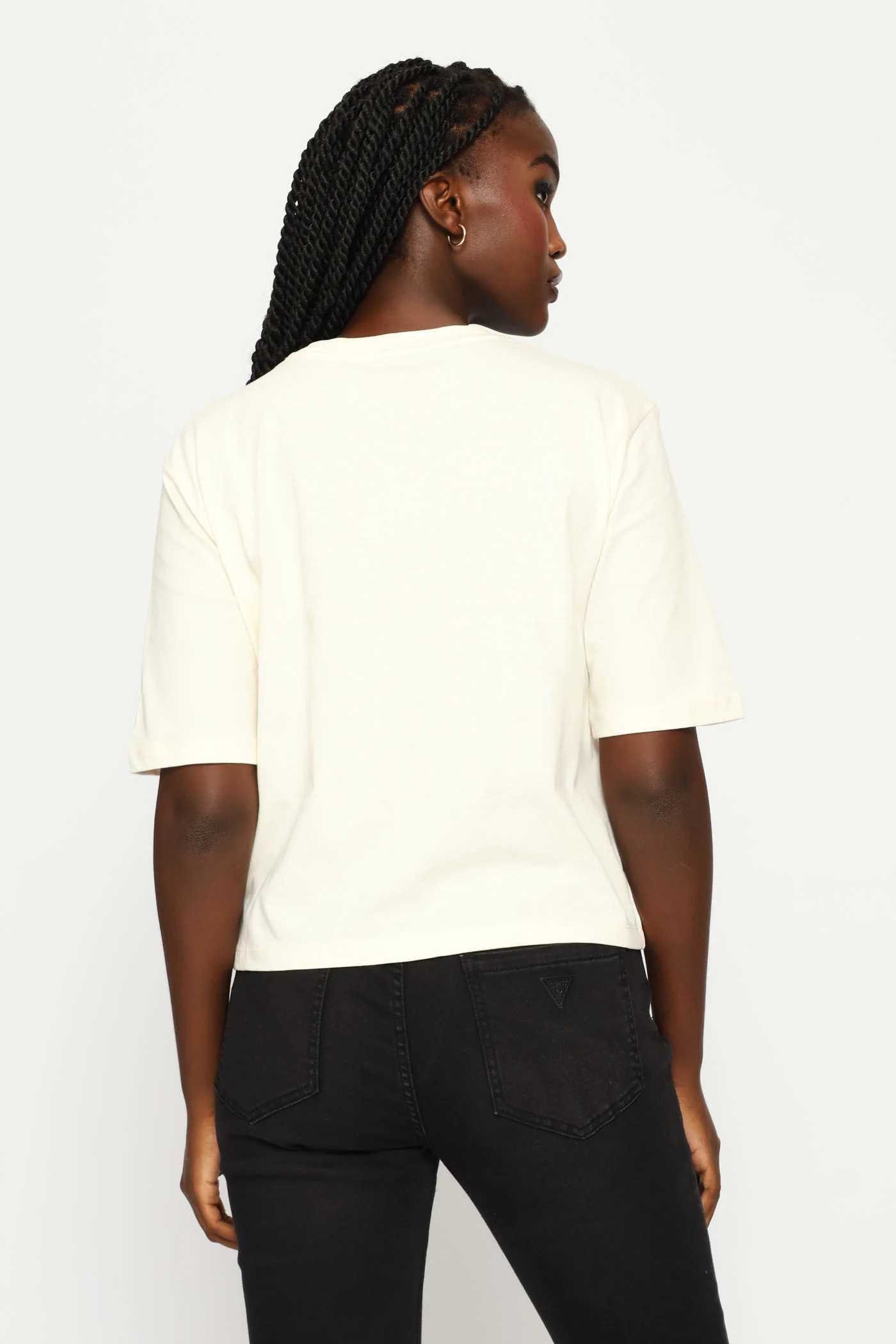 Krissy Boxy Tee - White - Image 3