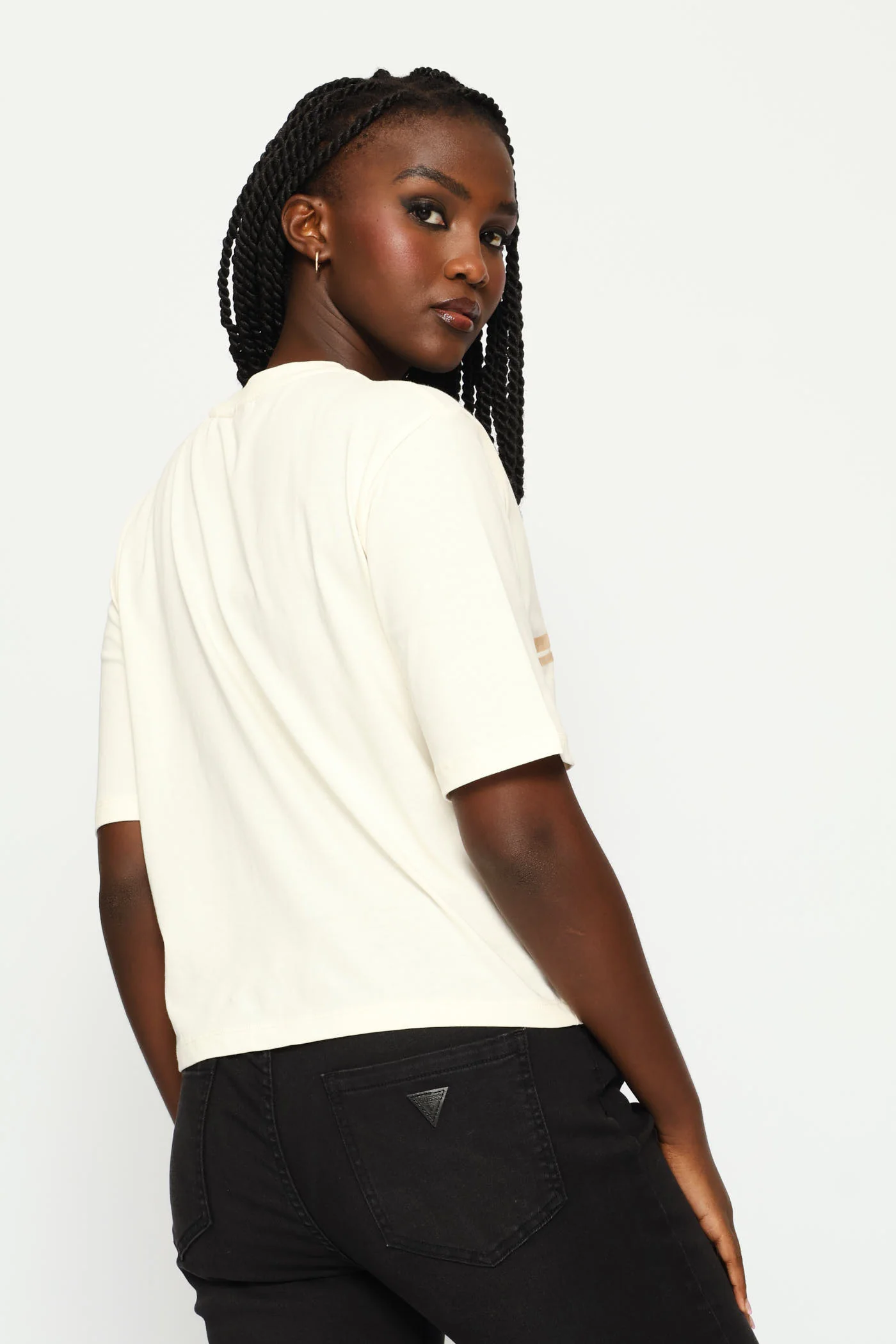 Krissy Boxy Tee - White - Image 5