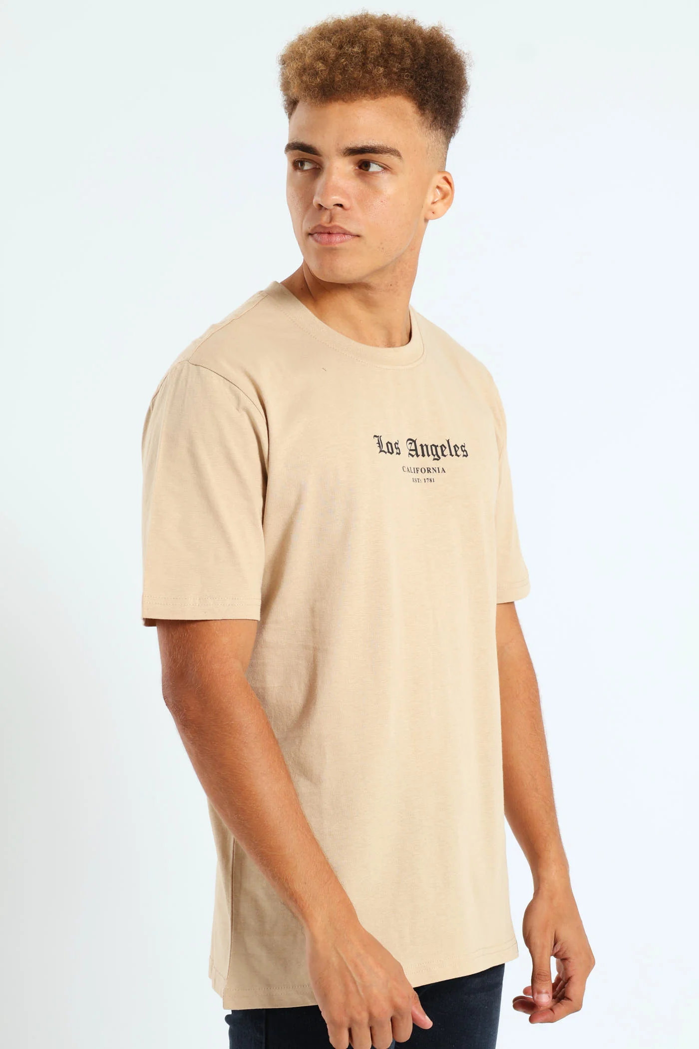 LA Angel Back & Front Tee - Stone - Image 3