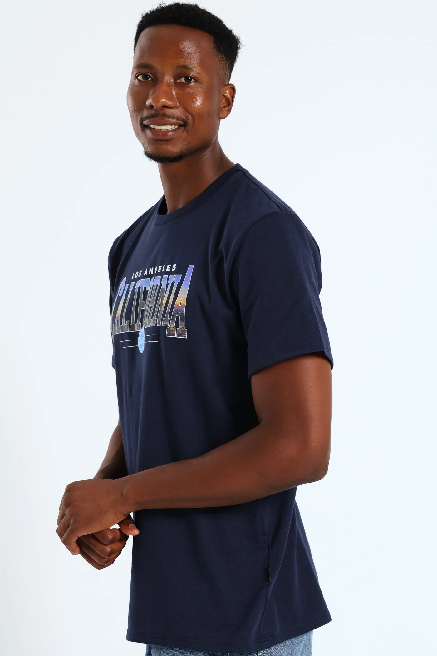 LA California Sunrise Photo Tee - Navy - Image 2