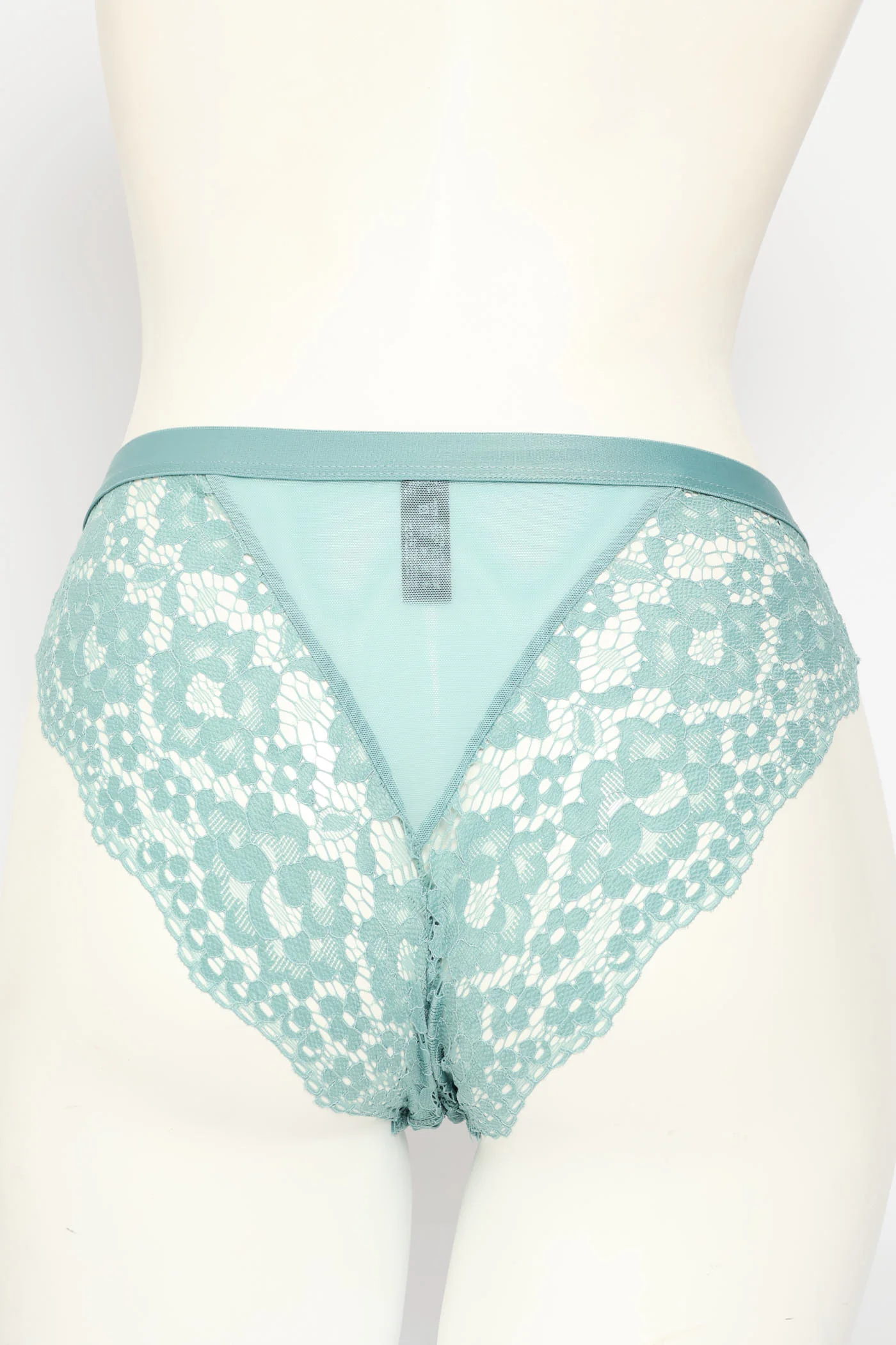 Lace Brazilian Panty - Mint Blue - Image 2