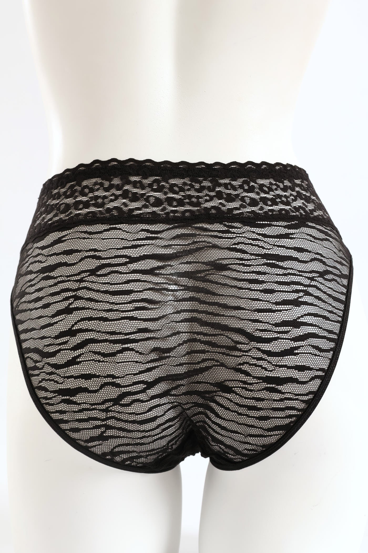 Lace Hi-Cut Panties - Black - Image 2