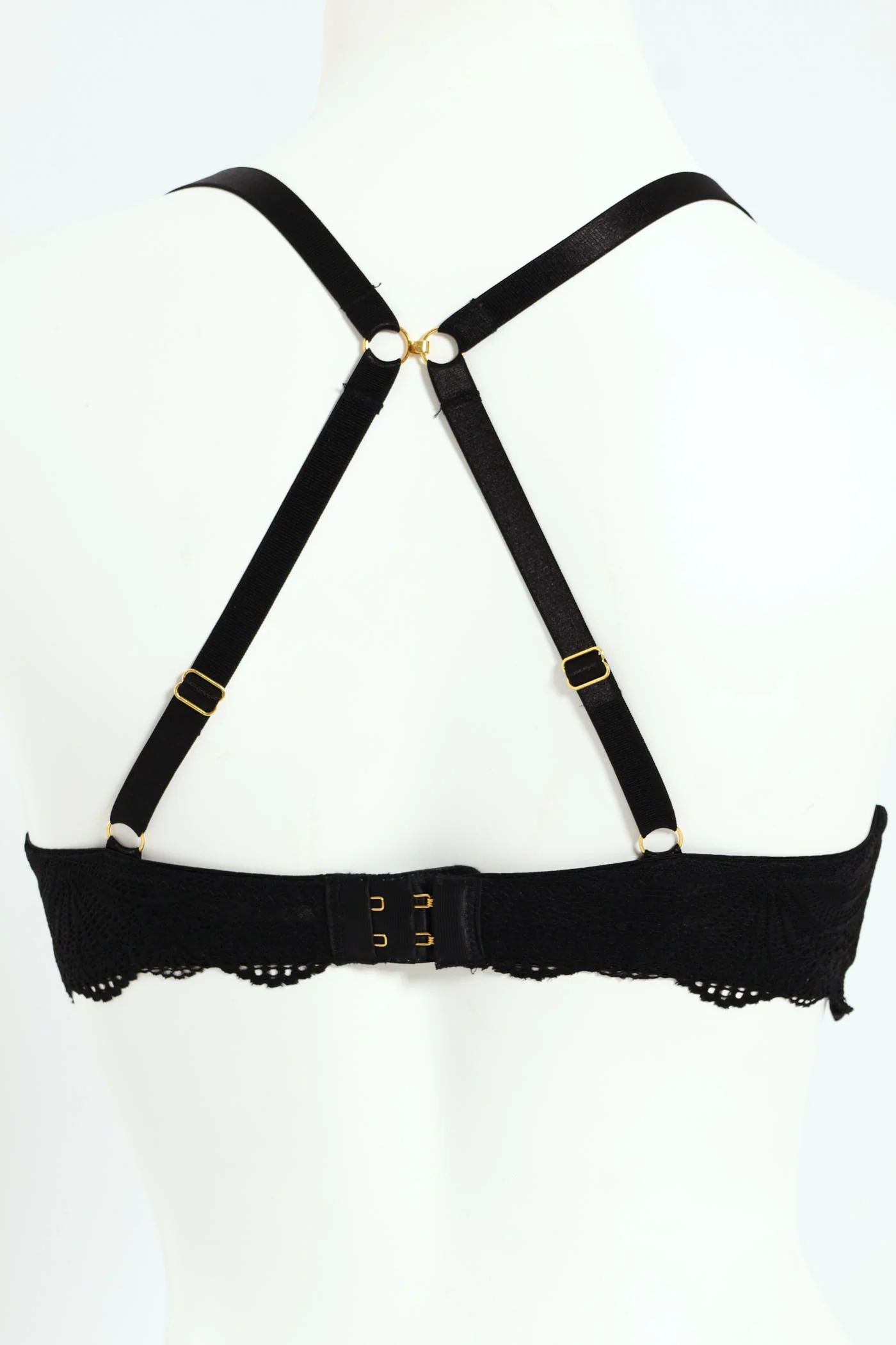 Lace Push Up Bra - Black - Image 2
