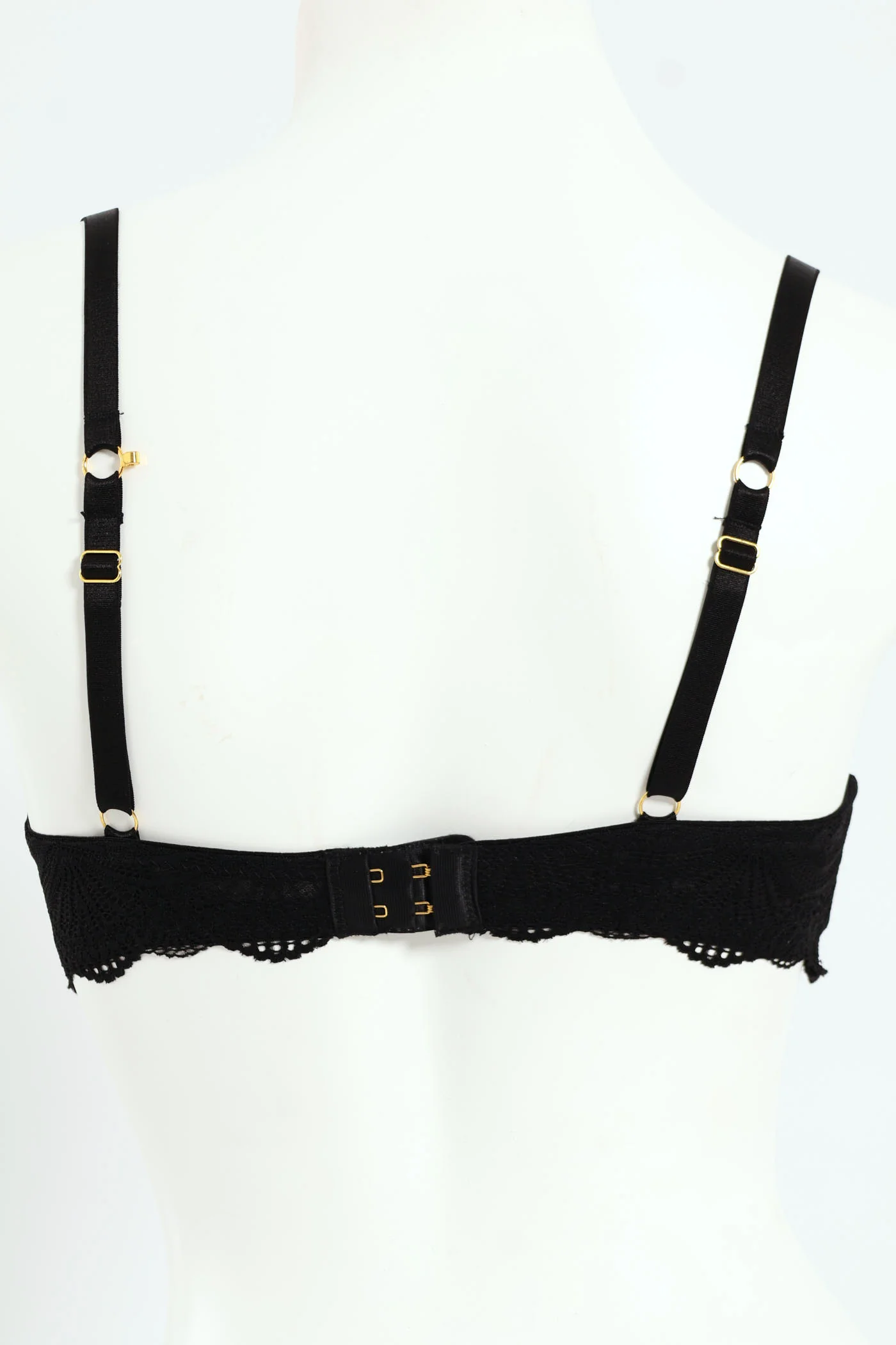 Lace Push Up Bra - Black - Image 4