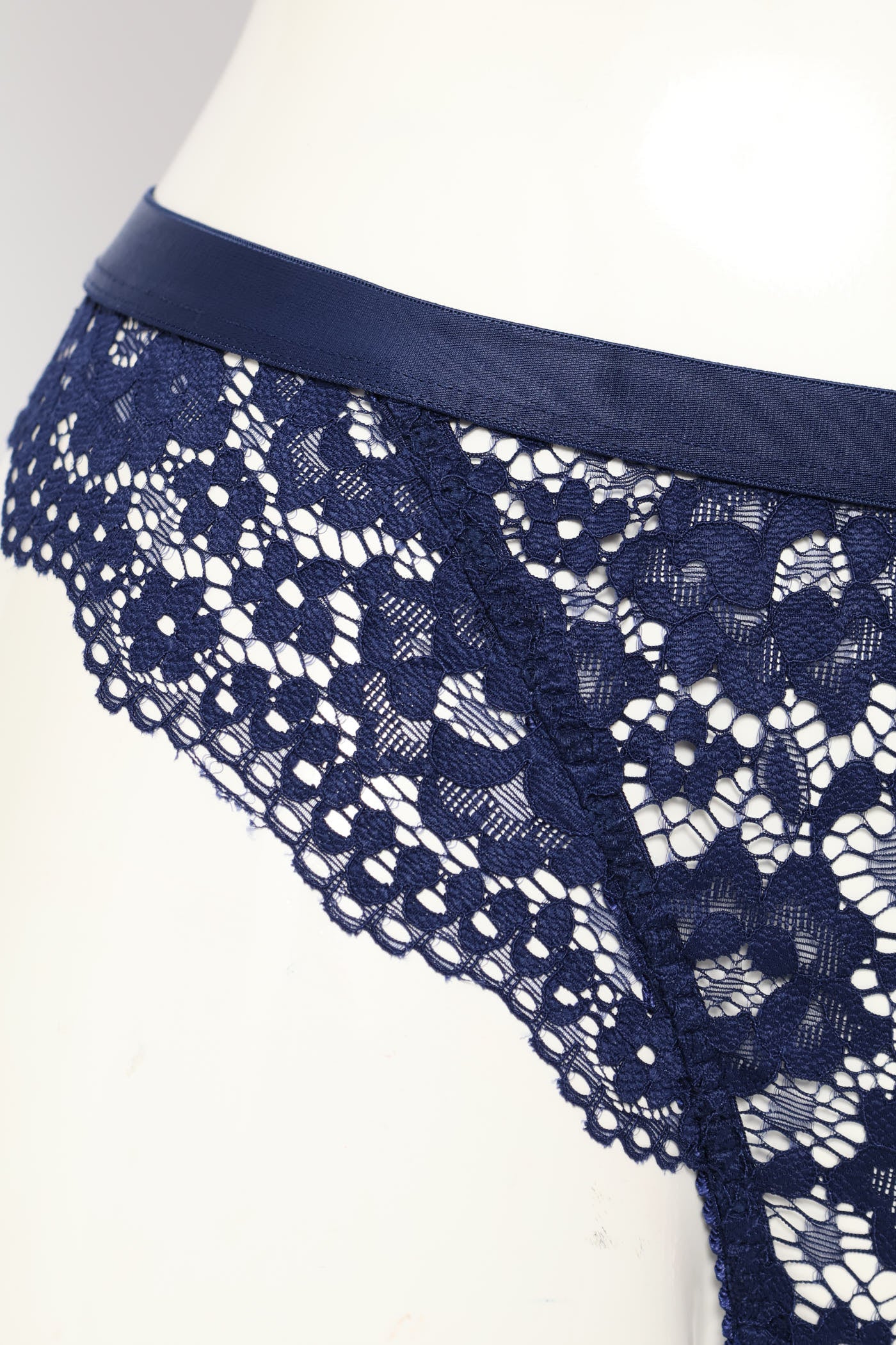 Lace Thong - Navy - Image 2