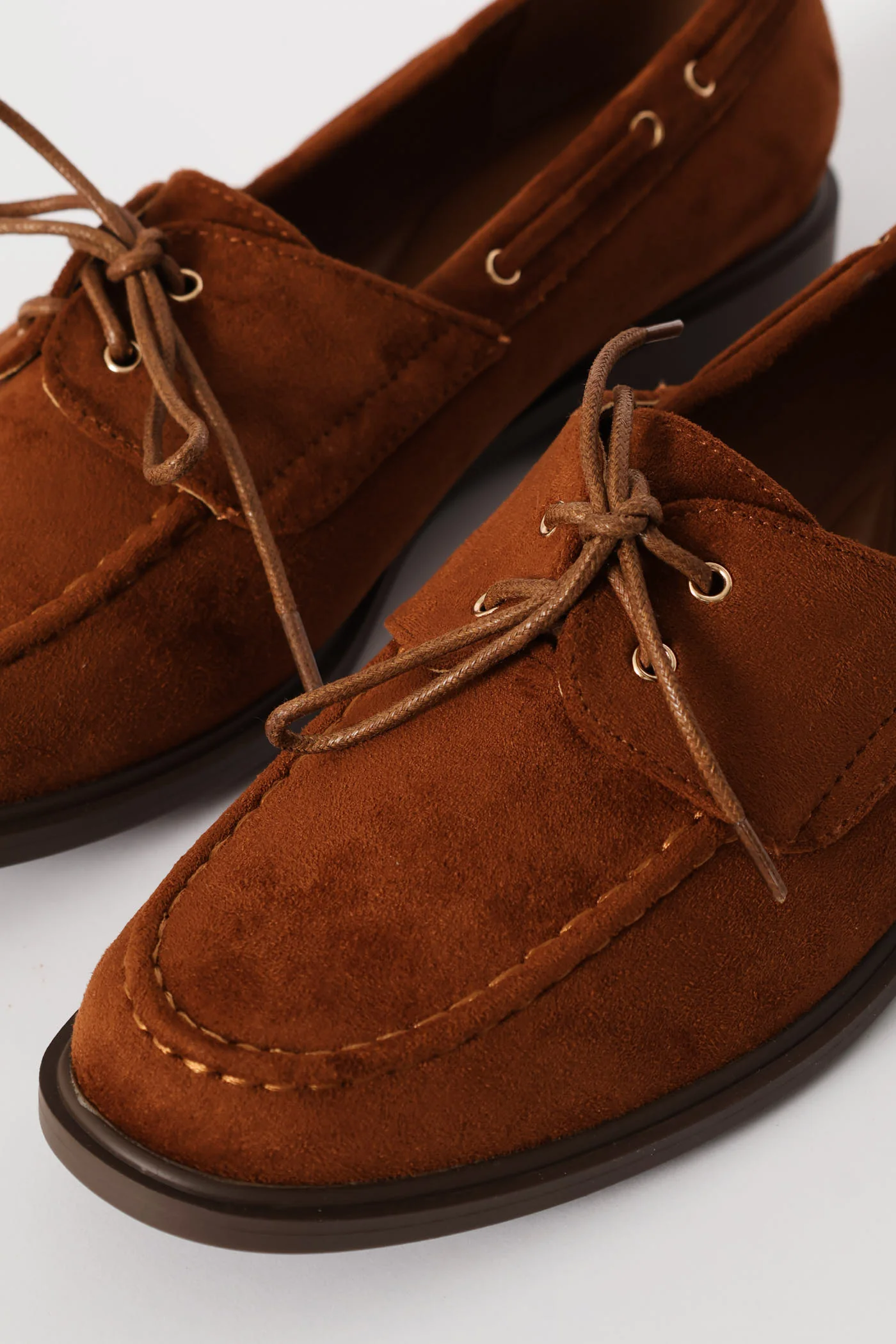 Lace Up Boat Shoe - Chocolate - Image 2
