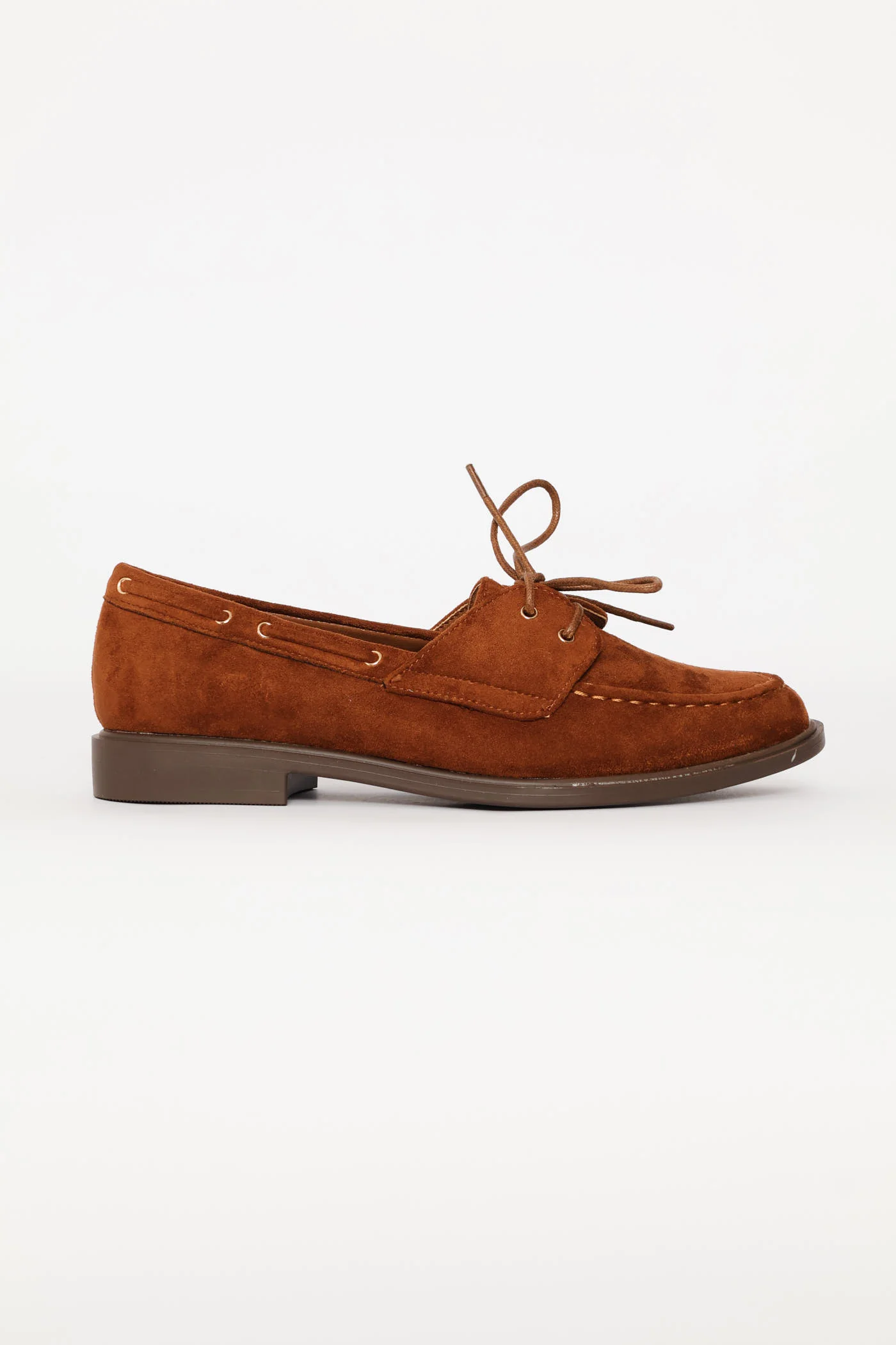 Lace Up Boat Shoe - Chocolate - Image 3