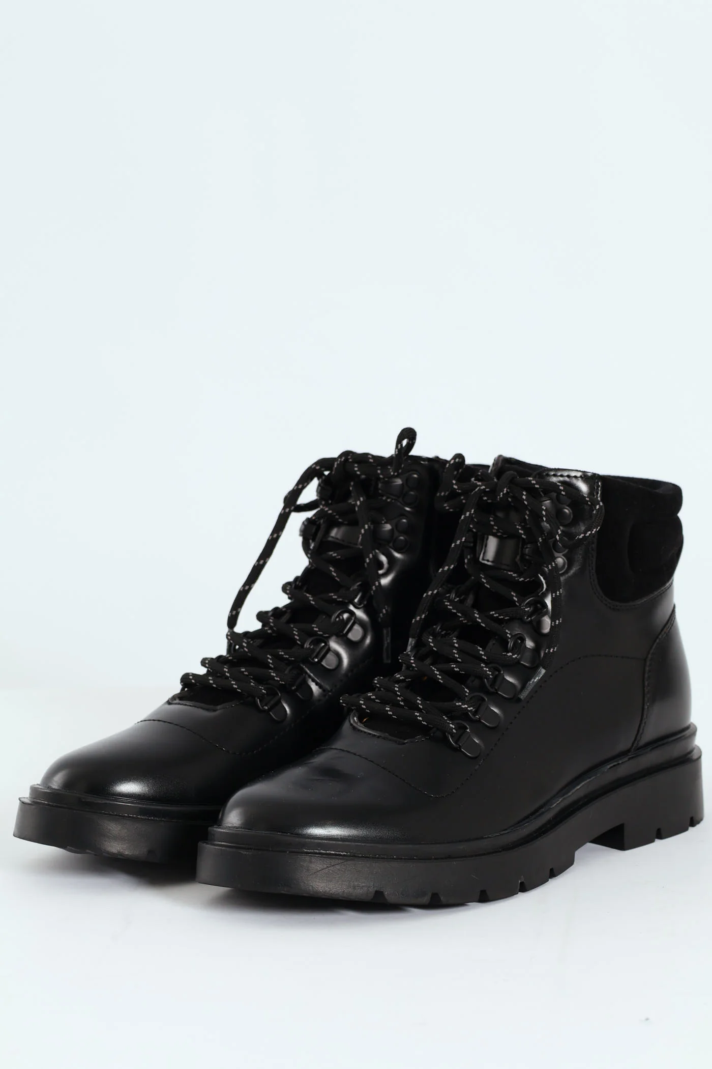 Lace Up Combat Boot - Black - Image 3