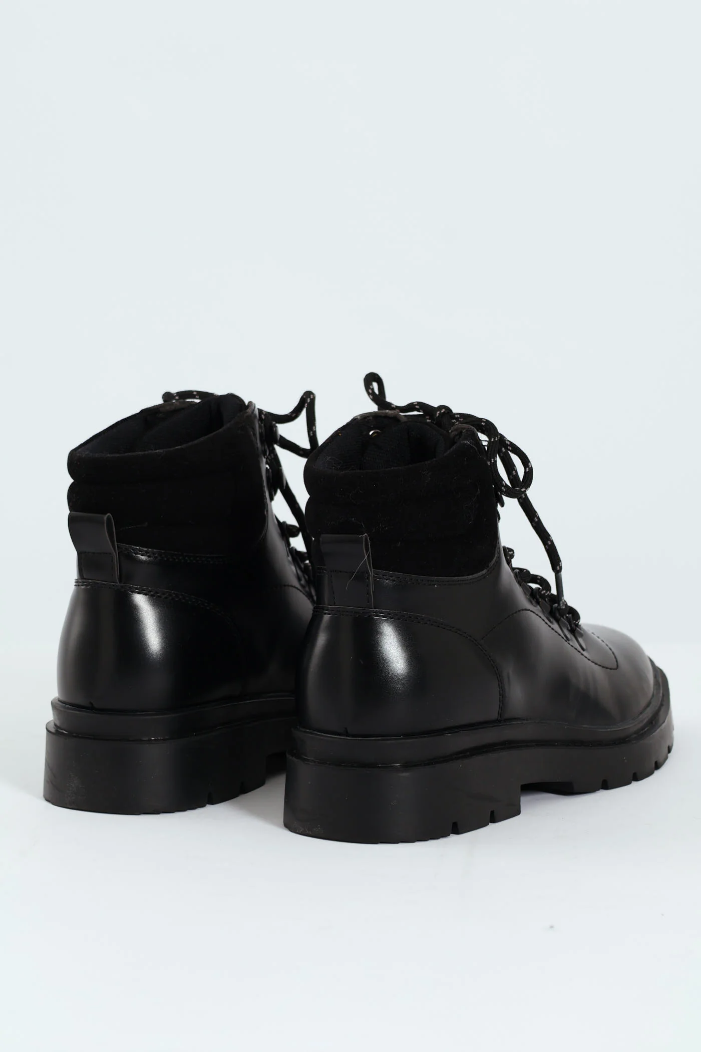Lace Up Combat Boot - Black - Image 4