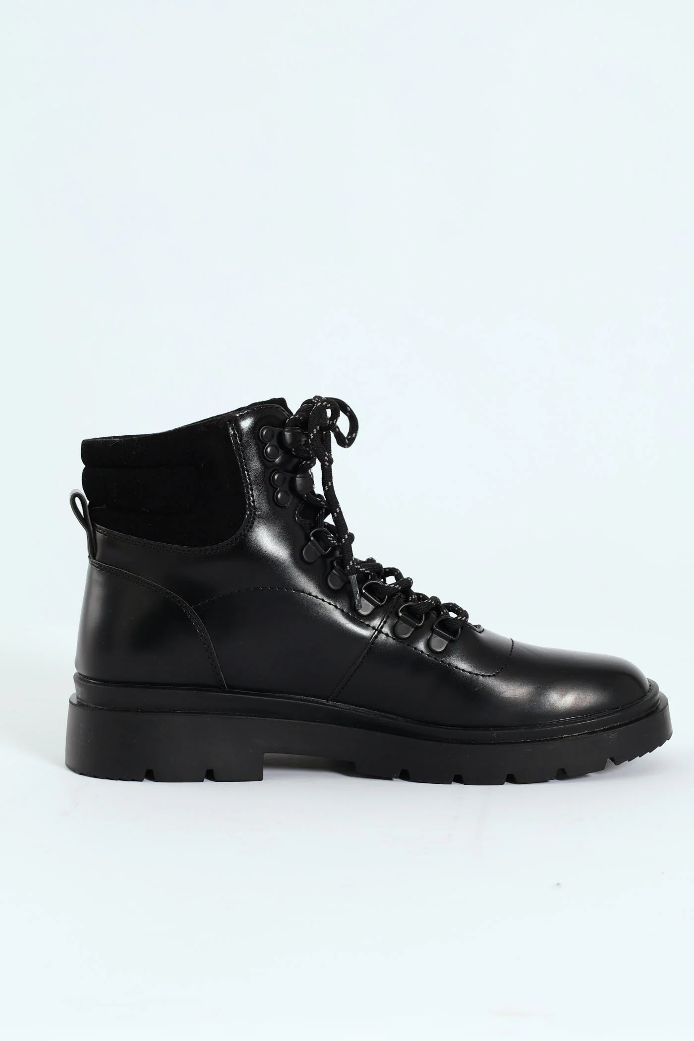 Lace Up Combat Boot - Black - Image 5