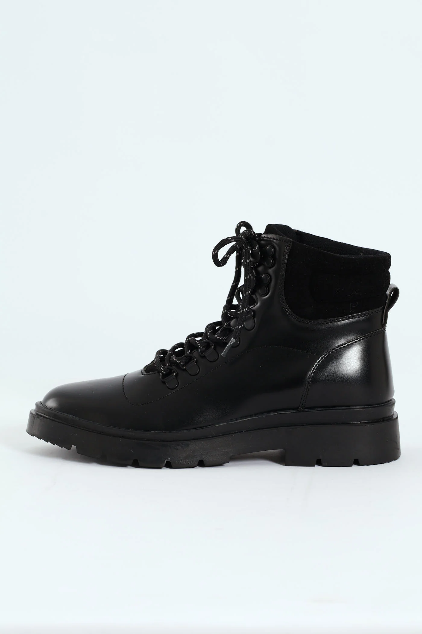 Lace Up Combat Boot - Black - Image 6