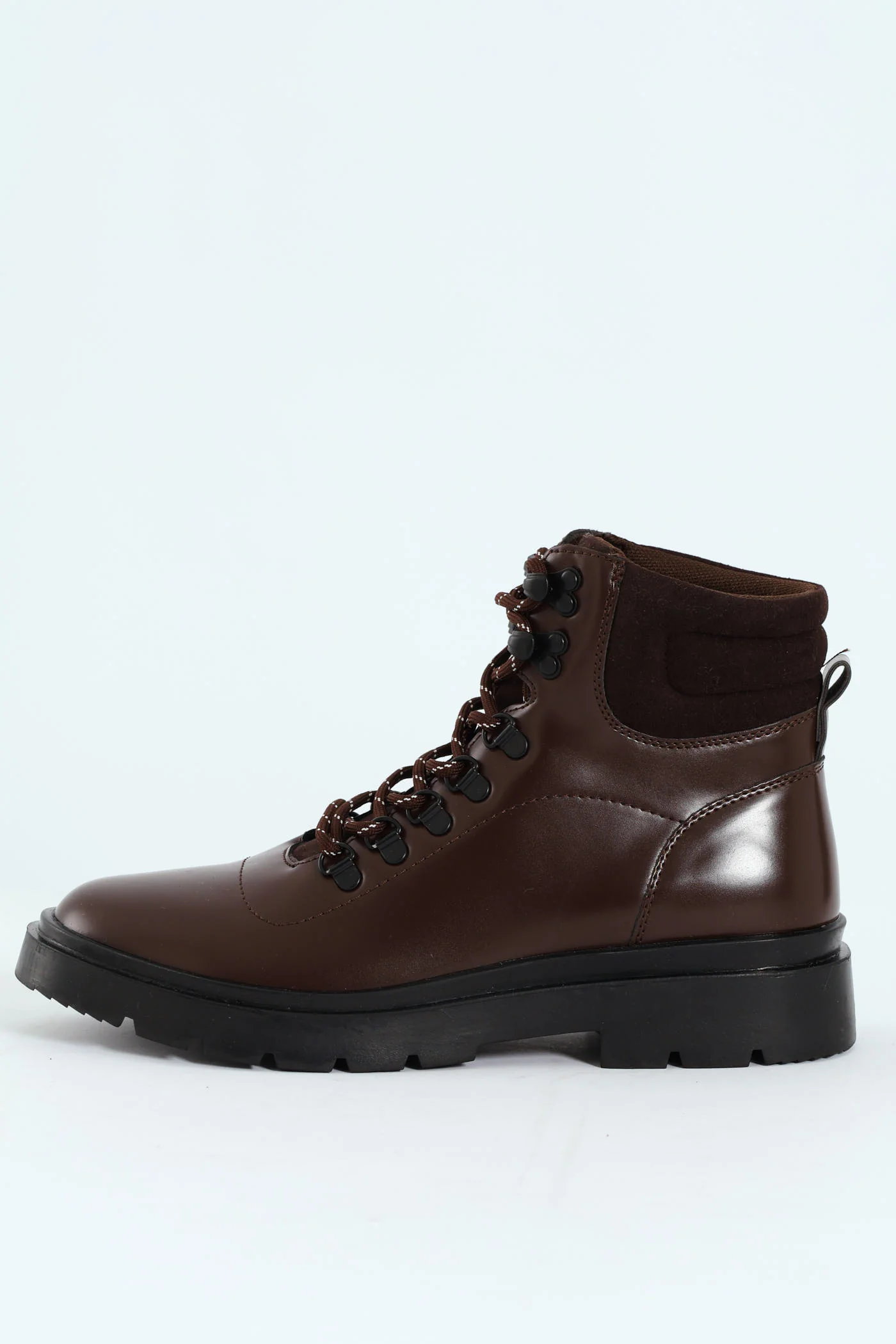Lace Up Combat Boot - Chocolate - Image 6