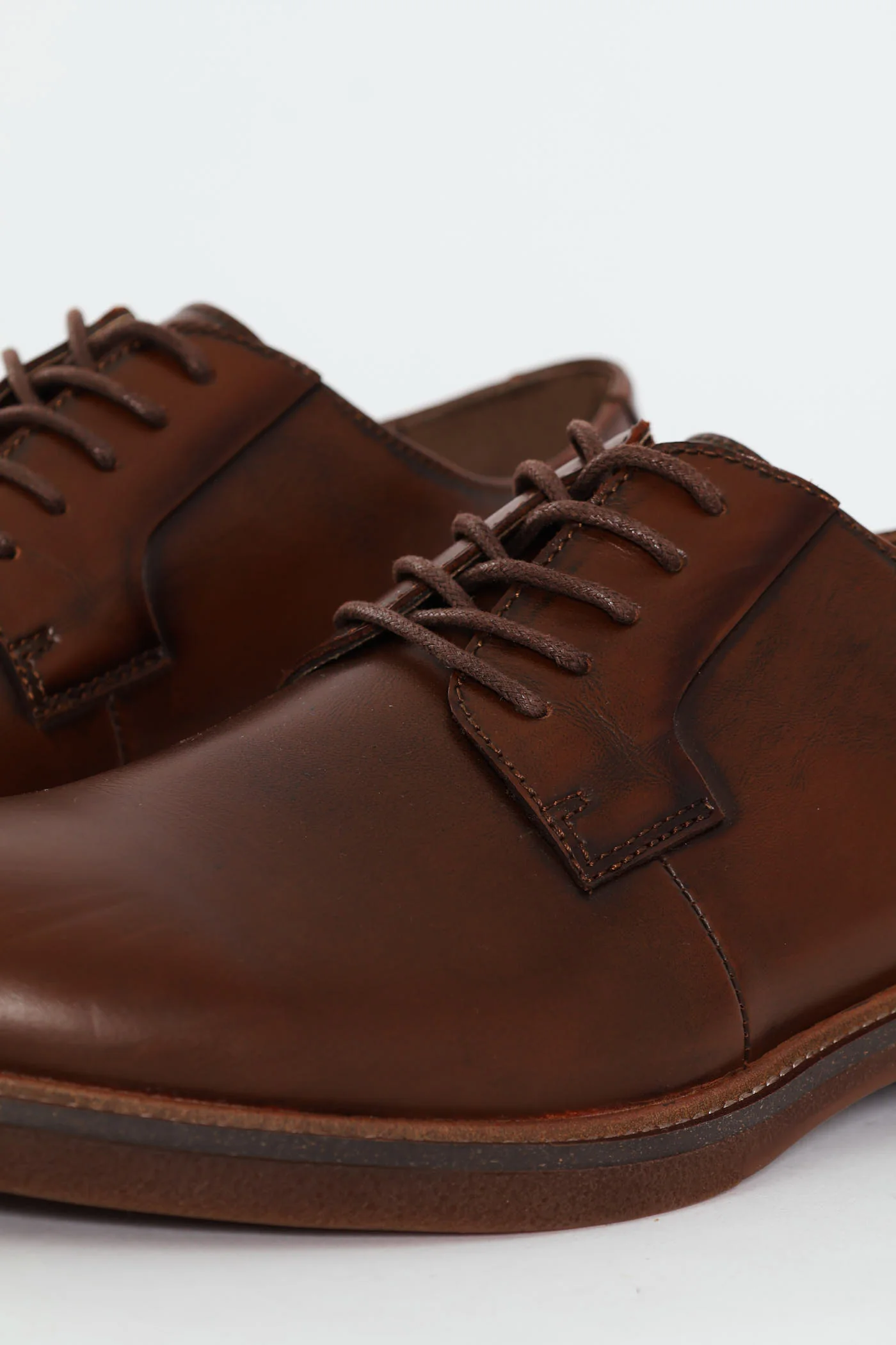 Lace Up Derby Formal Shoe - Brown - Image 5