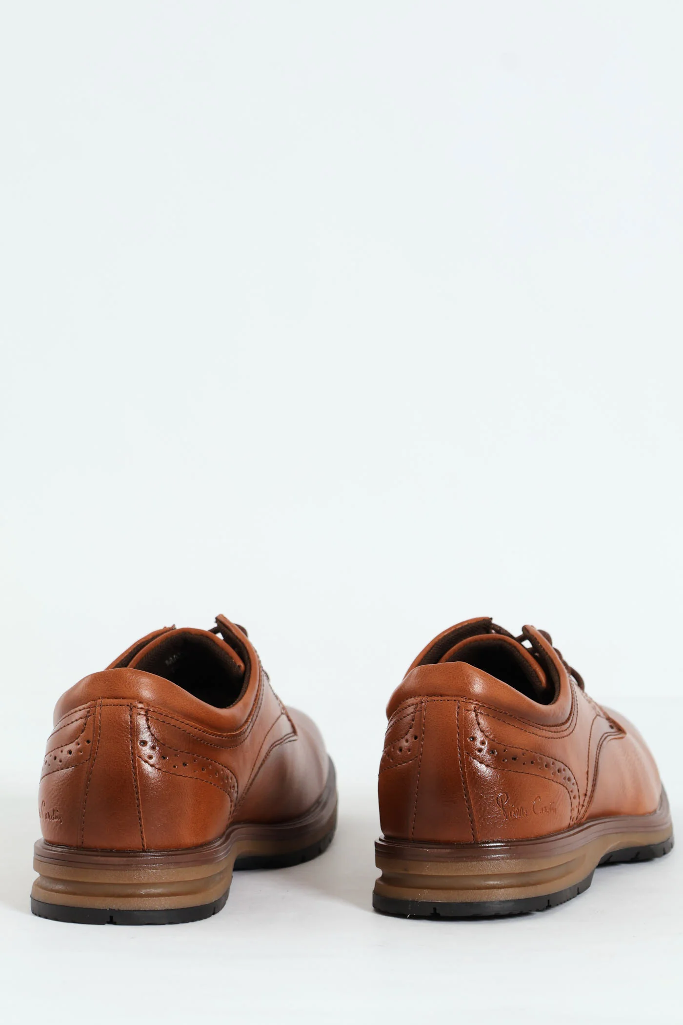 Lace Up Derby Smart Casual Shoe - Tan - Image 3