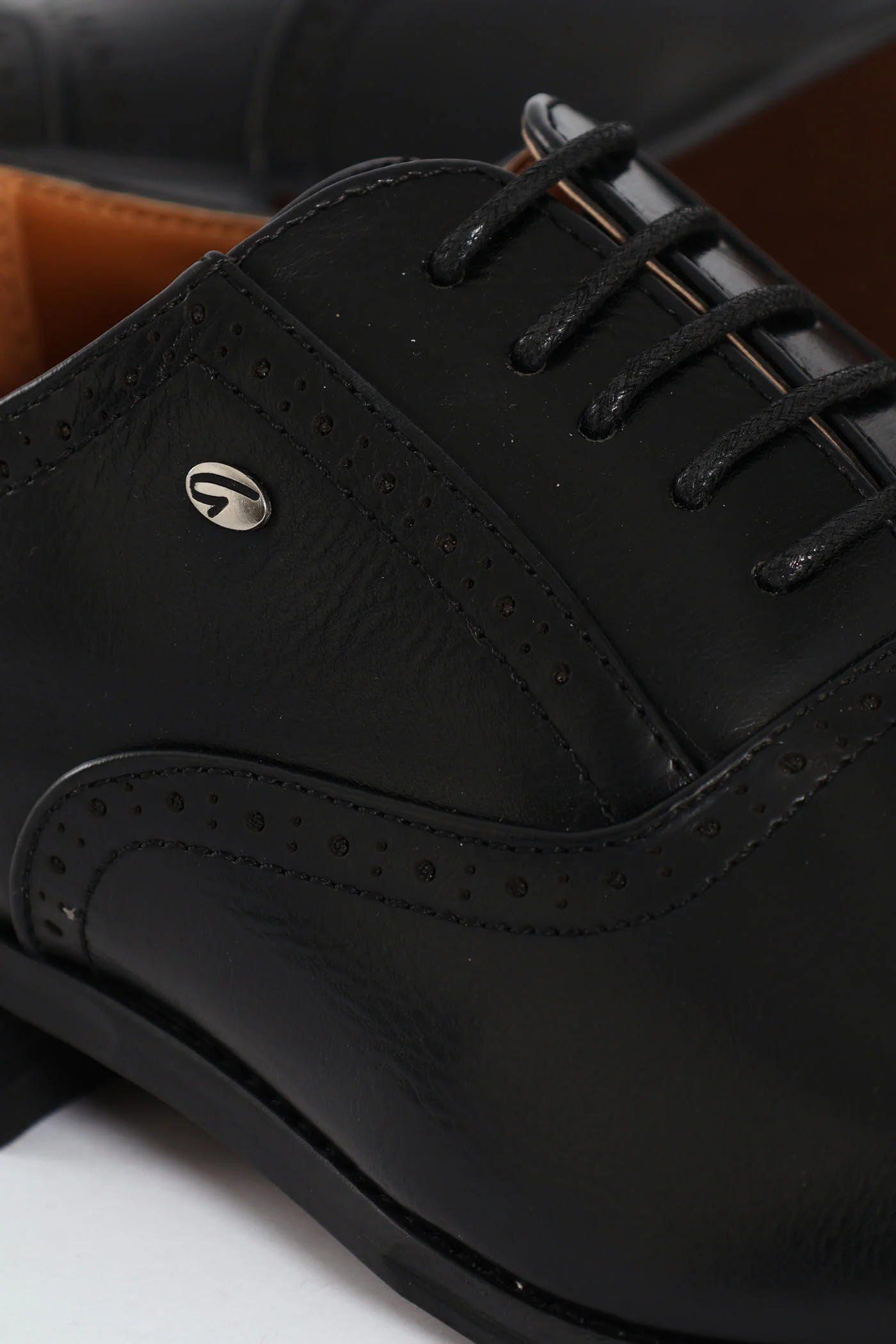 Lace Up Formal Oxford Shoe - Black - Image 2