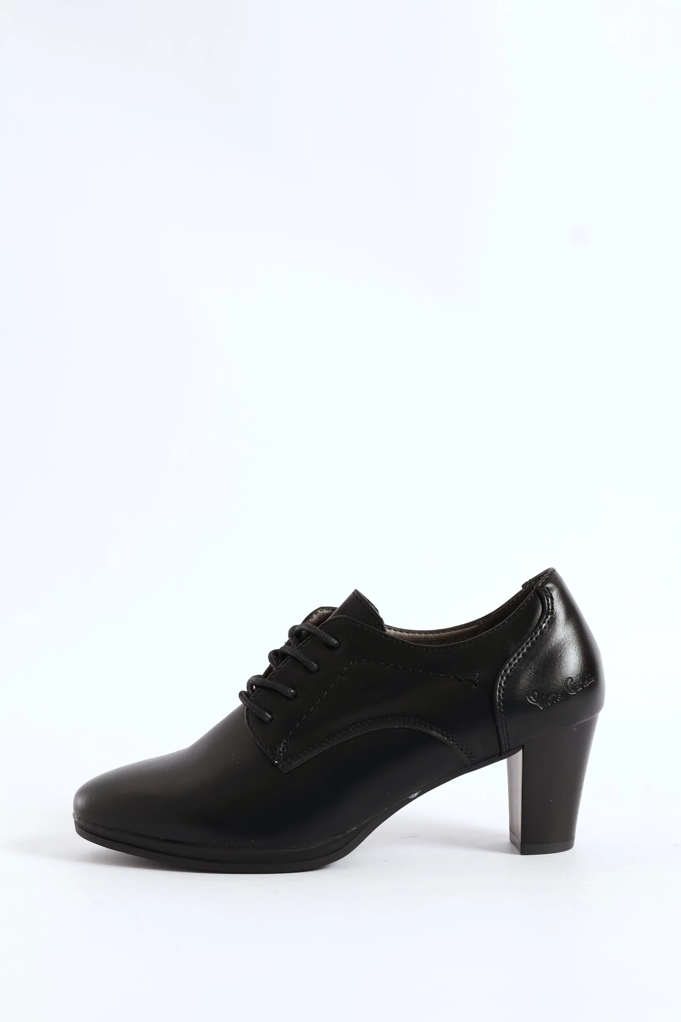 Lace Up Heel - Black - Image 3