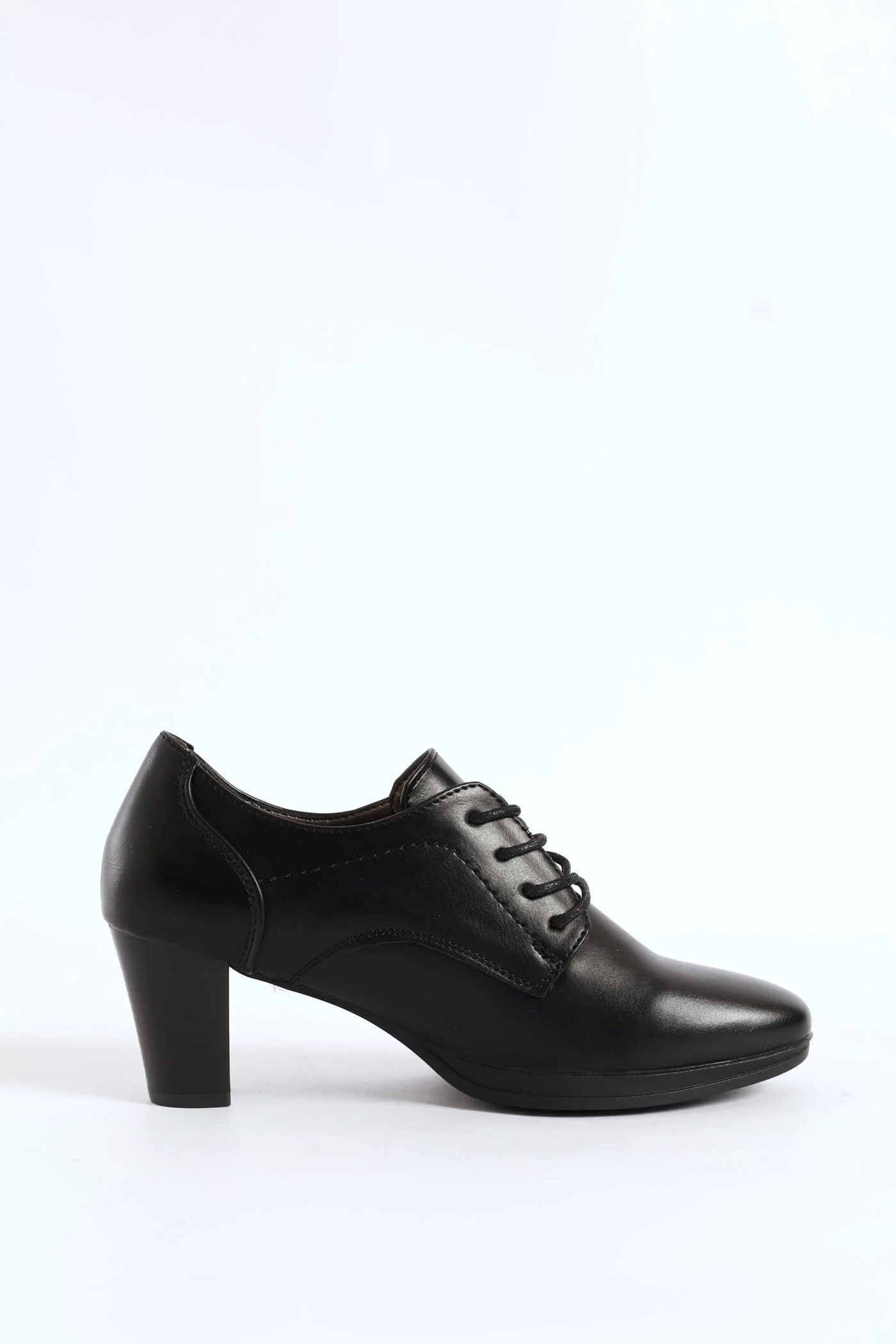 Lace Up Heel - Black - Image 4