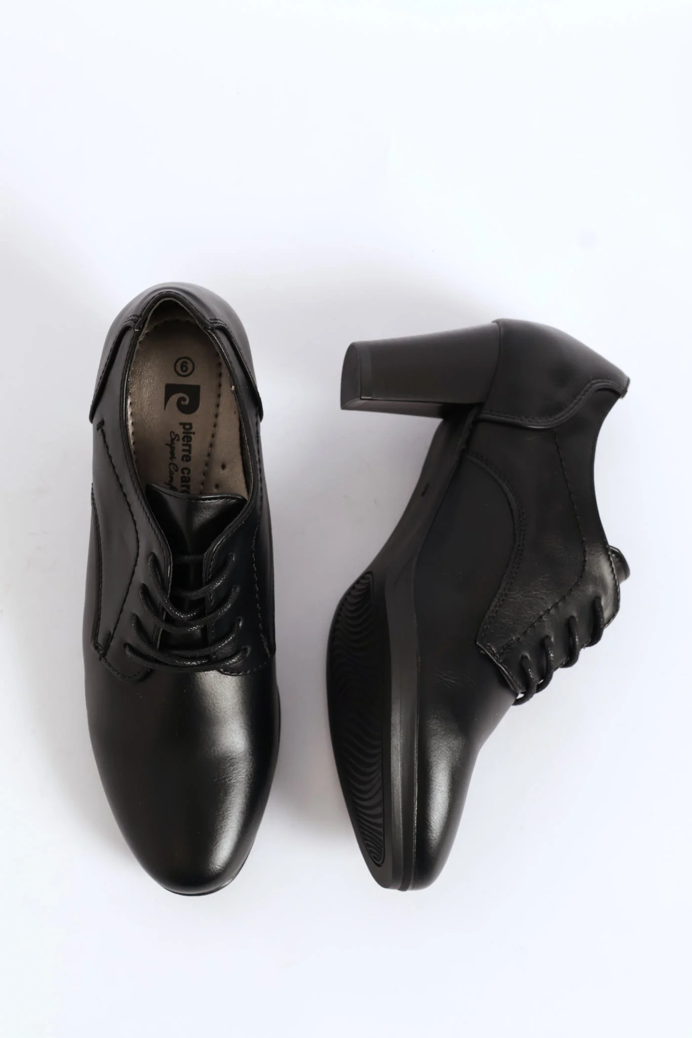 Lace Up Heel - Black - Image 5