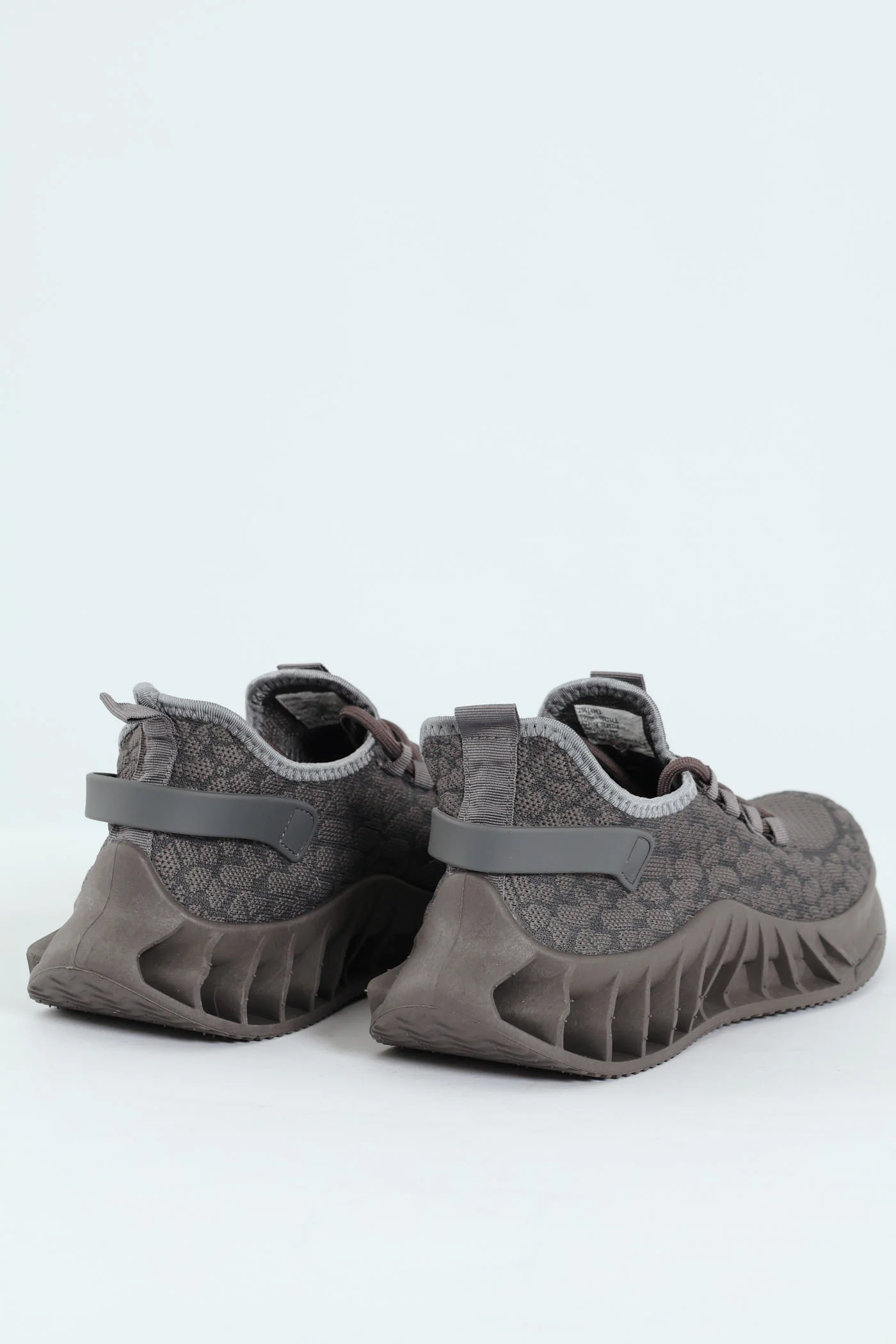 Lace Up Knit Trainer - Charcoal - Image 6