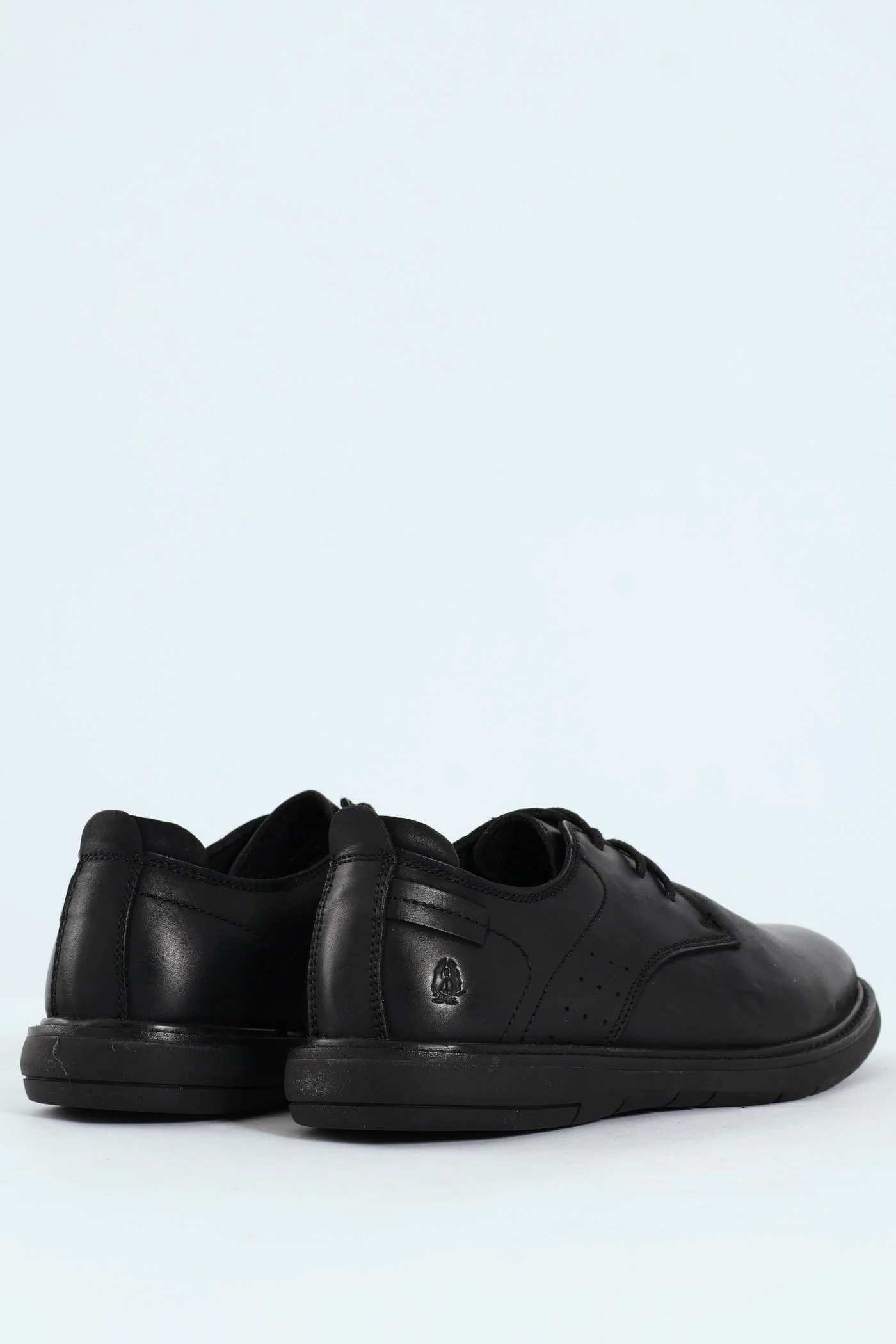 Lace Up Smart Casual Derby Shoe - Black - Image 3