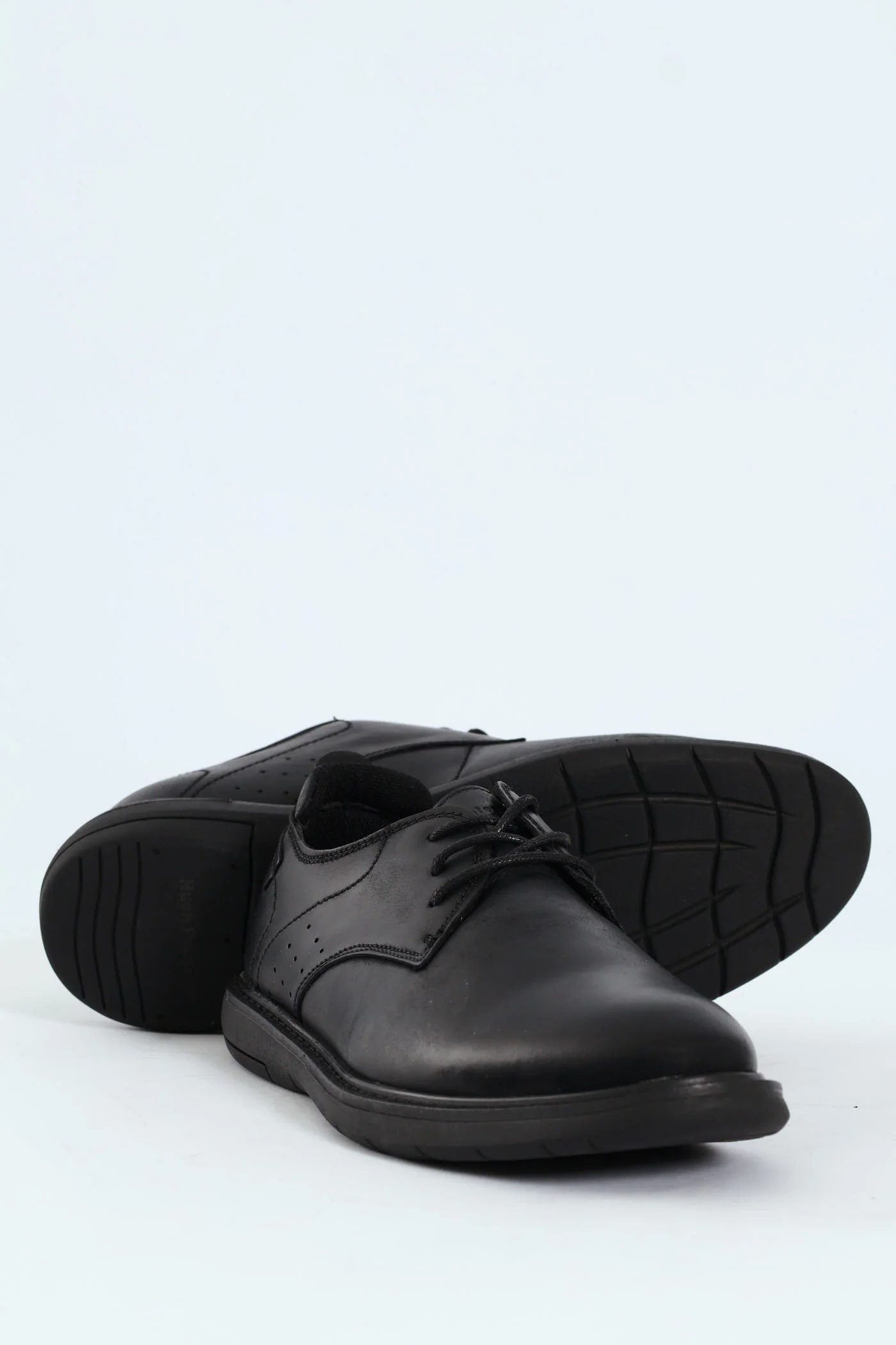 Lace Up Smart Casual Derby Shoe - Black - Image 4