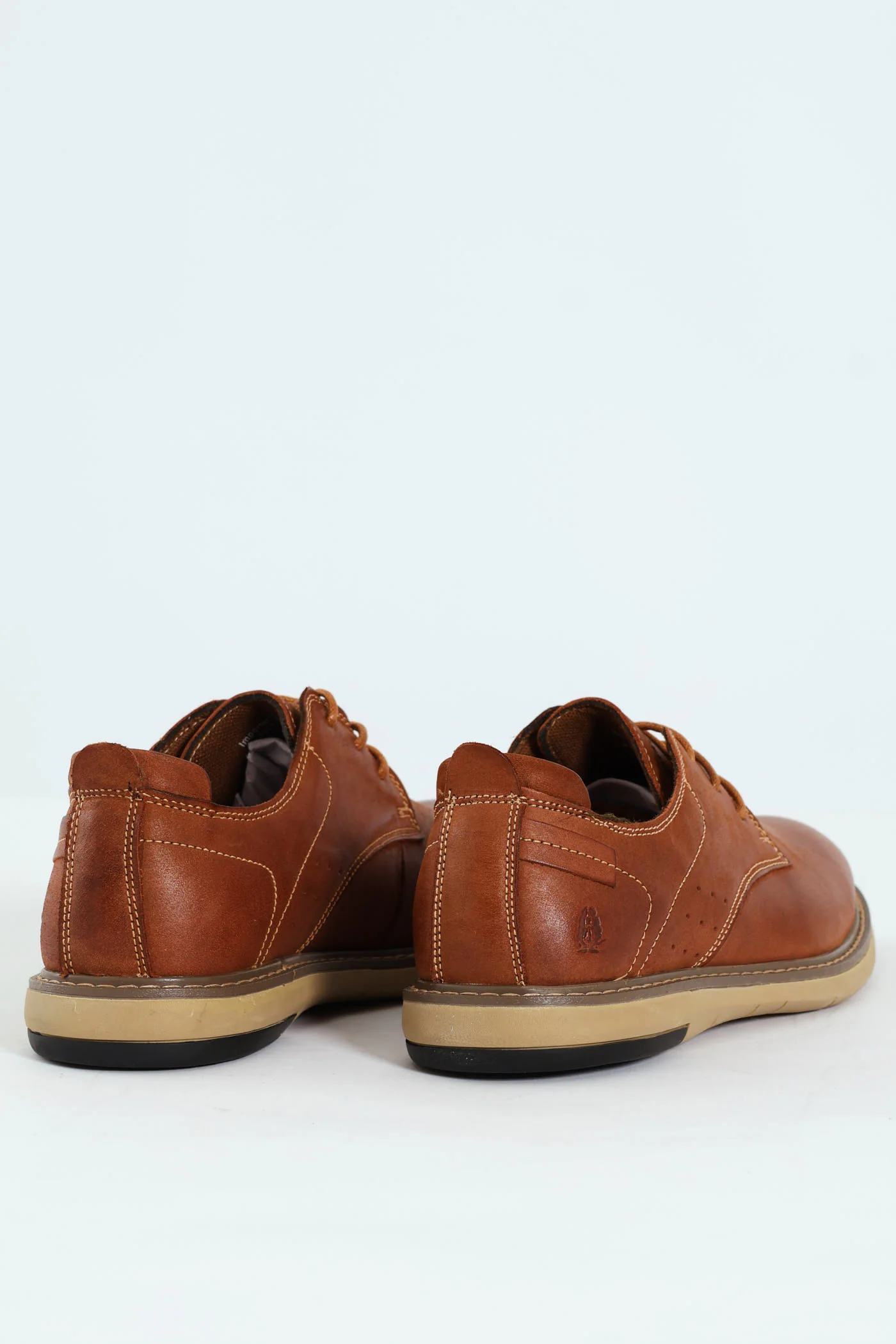 Lace Up Smart Casual Derby Shoe - Tan - Image 4