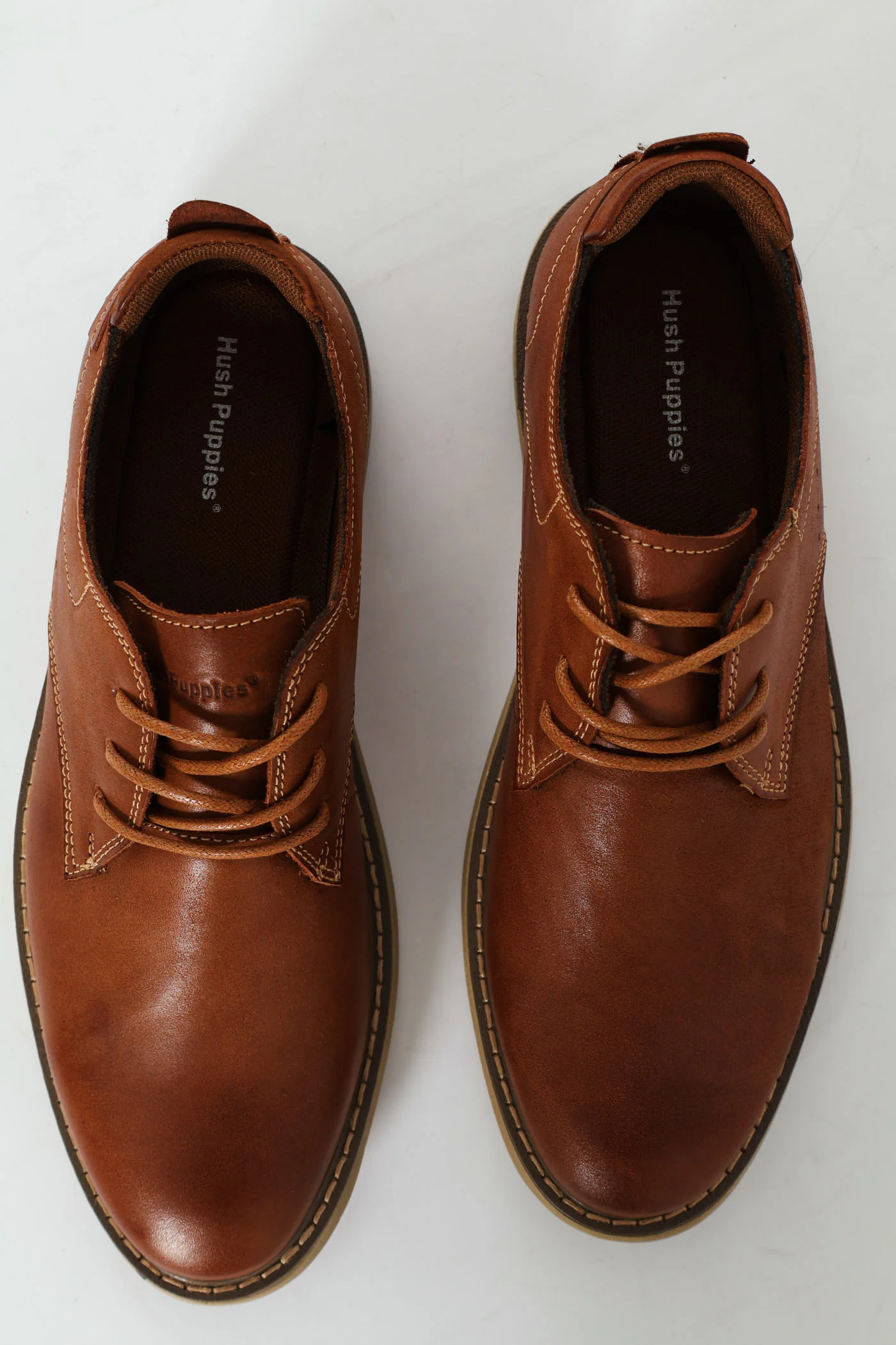 Lace Up Smart Casual Derby Shoe - Tan - Image 7