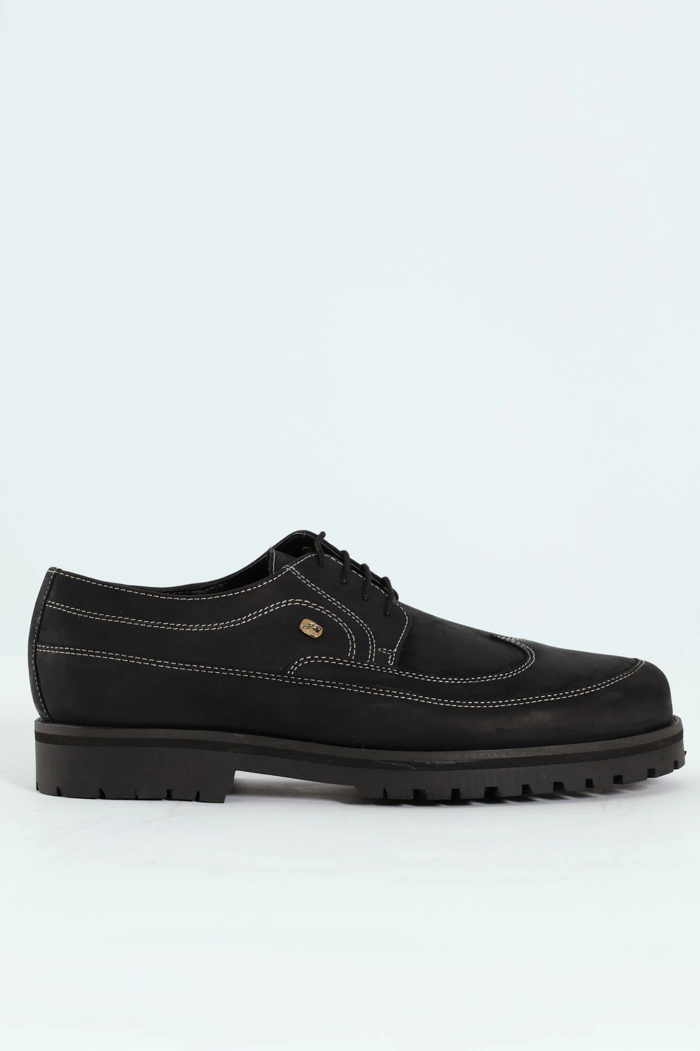 Lace Up Smart Casual Shoe - Black - Image 7