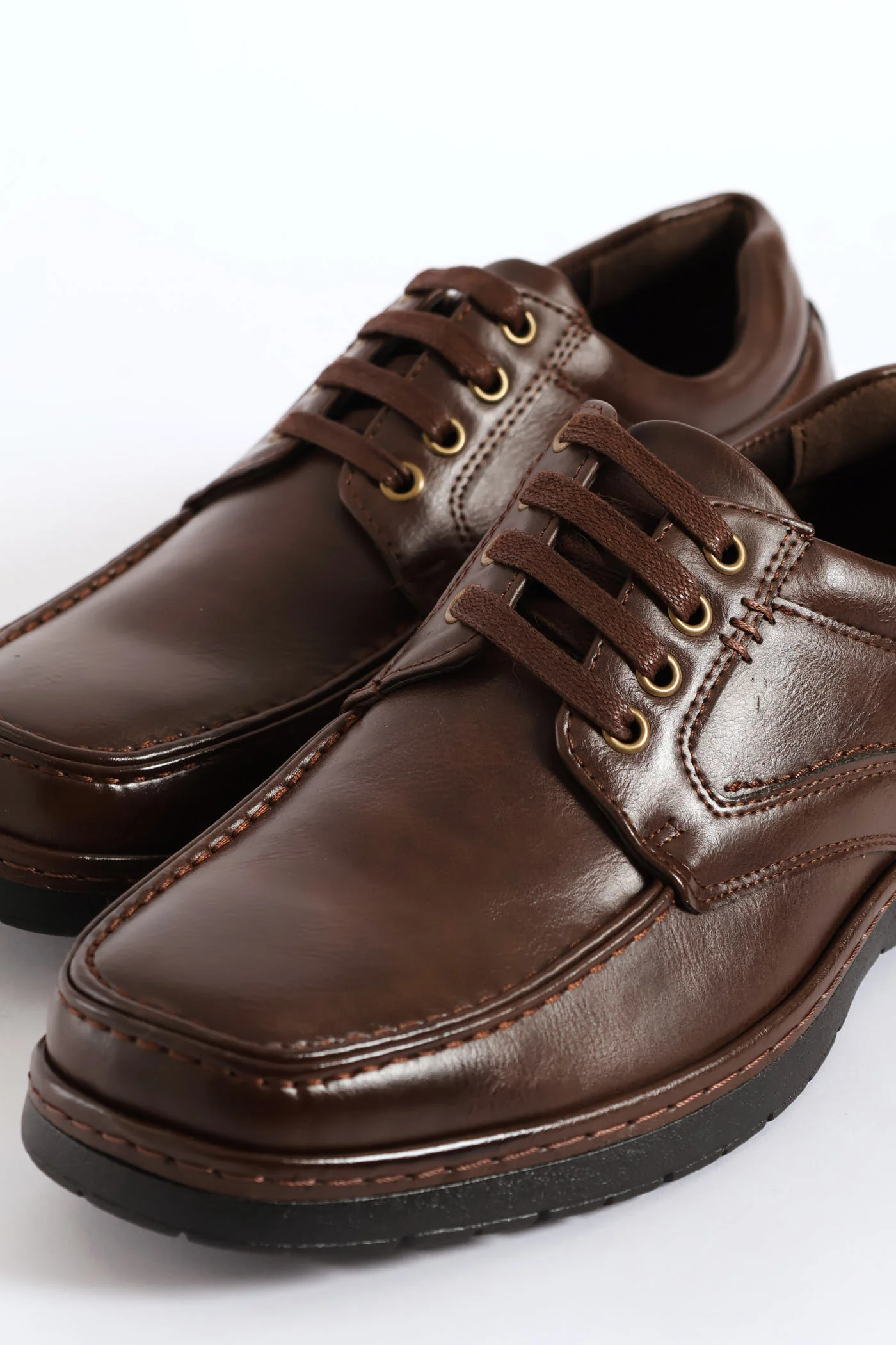 Lace Up Smart Casual Shoe - Brown - Image 6