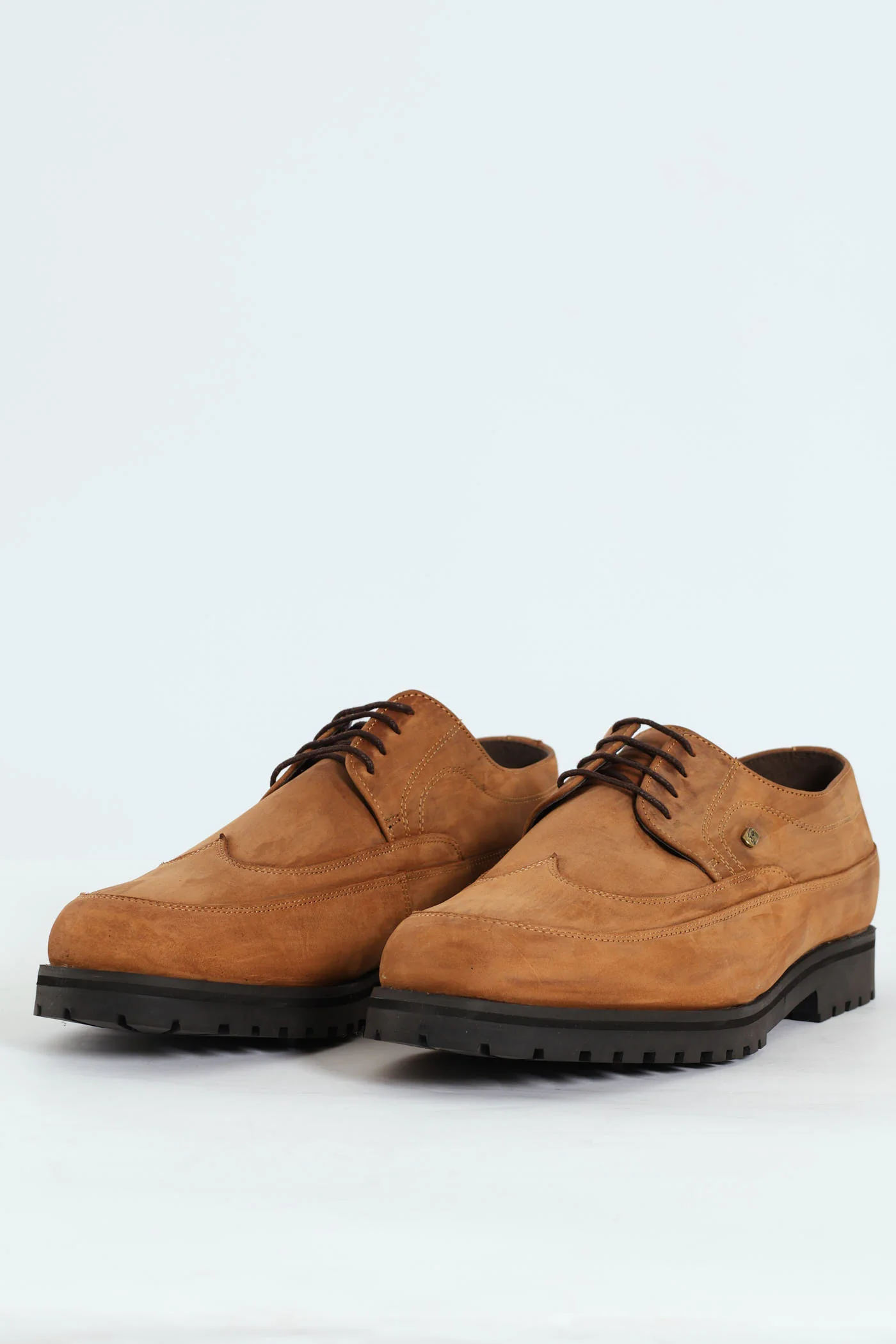 Lace Up Smart Casual Shoe - Tan - Image 3