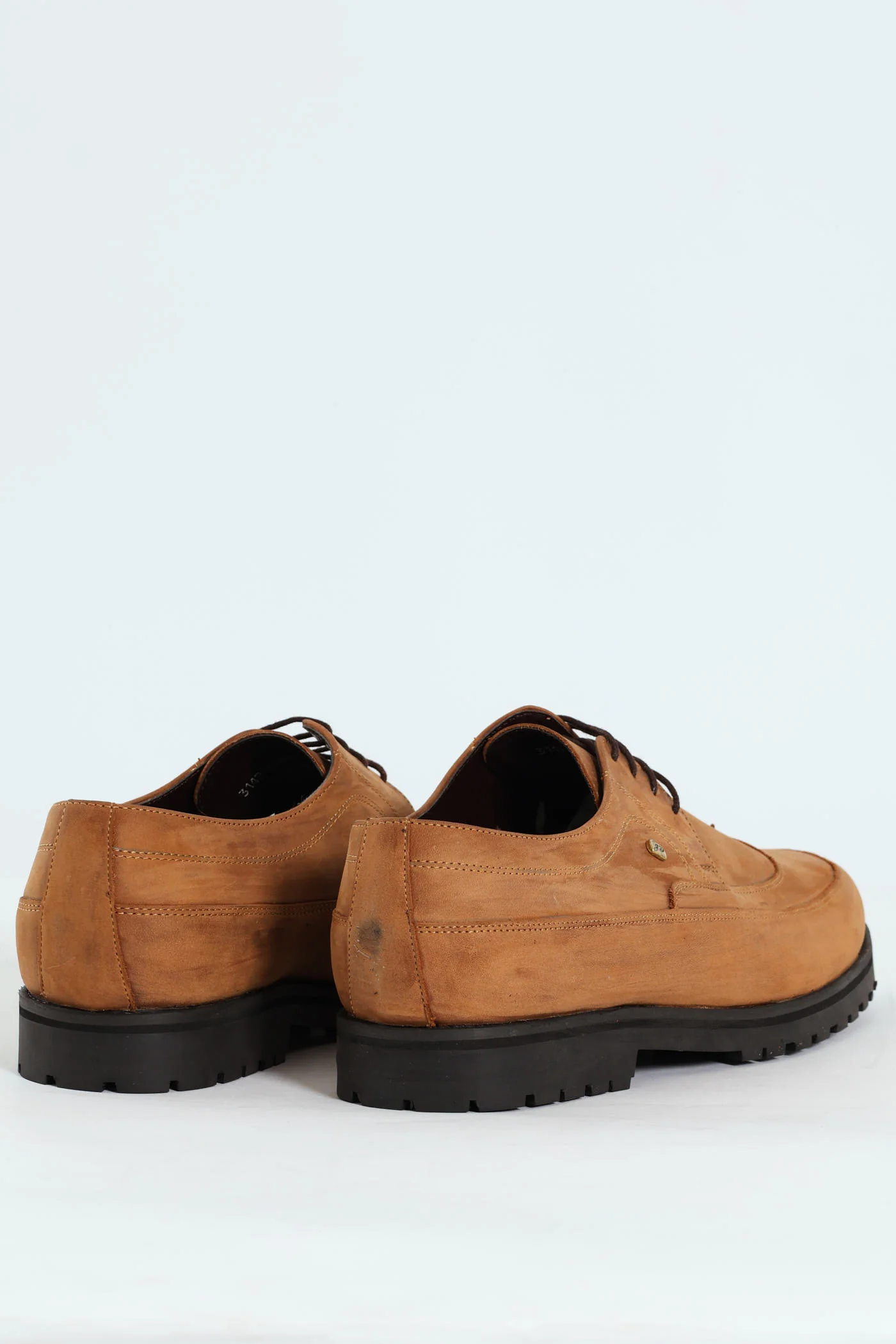 Lace Up Smart Casual Shoe - Tan - Image 4