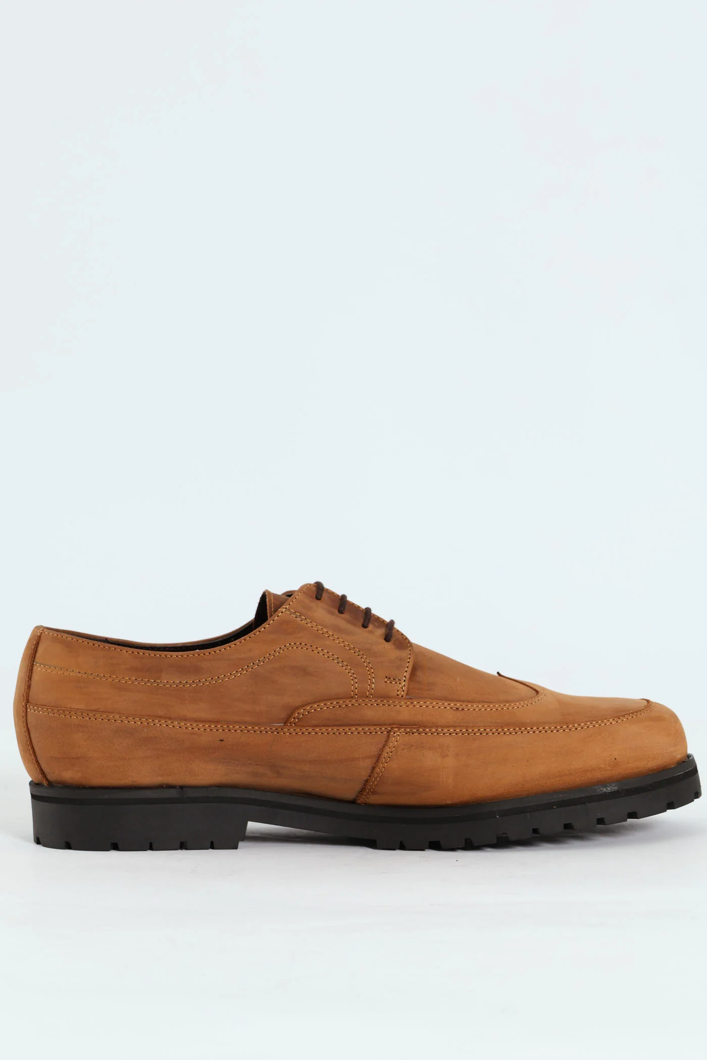 Lace Up Smart Casual Shoe - Tan - Image 5
