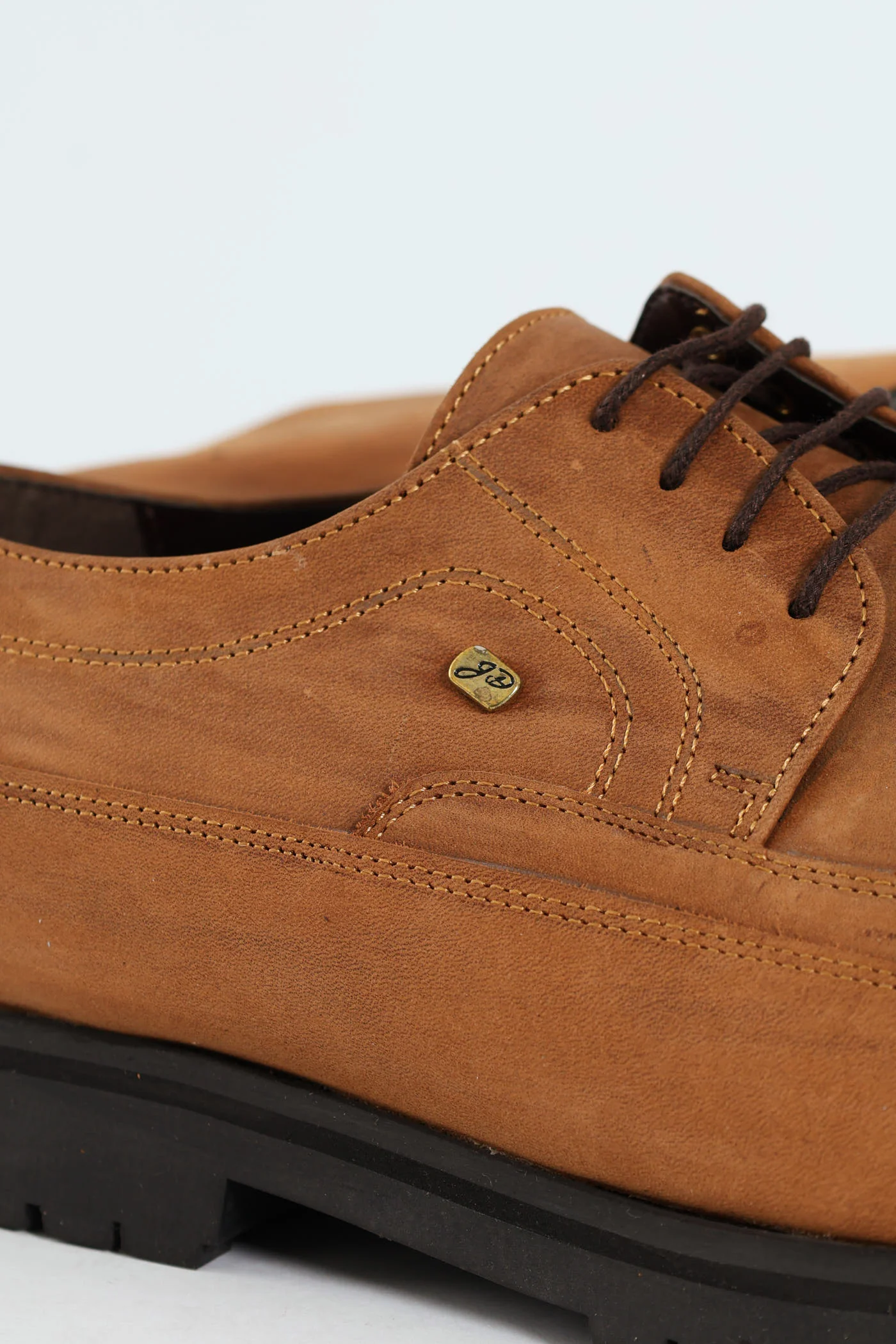 Lace Up Smart Casual Shoe - Tan - Image 7