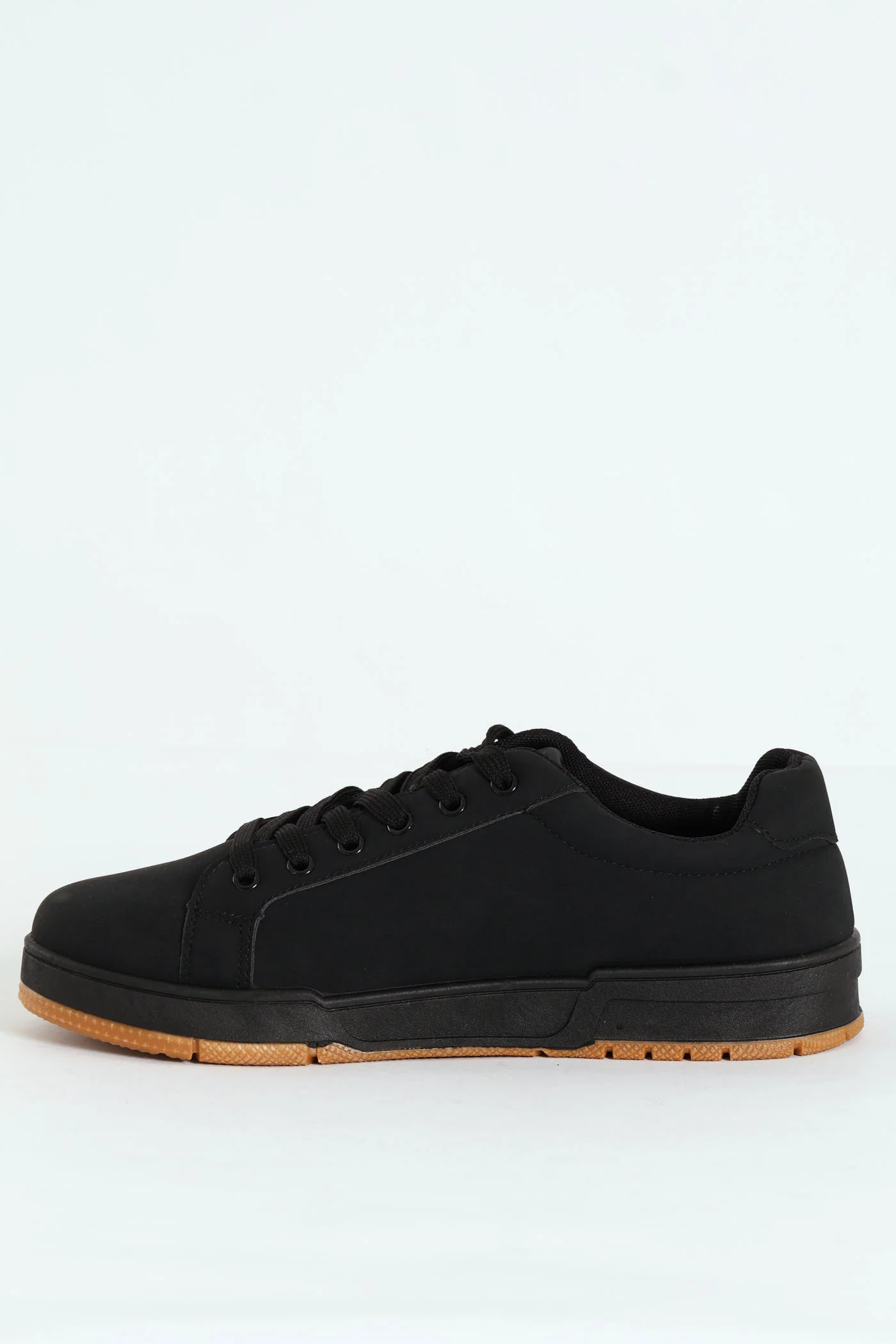 Lace Up Sneaker With Side Stripe - Black - Image 3