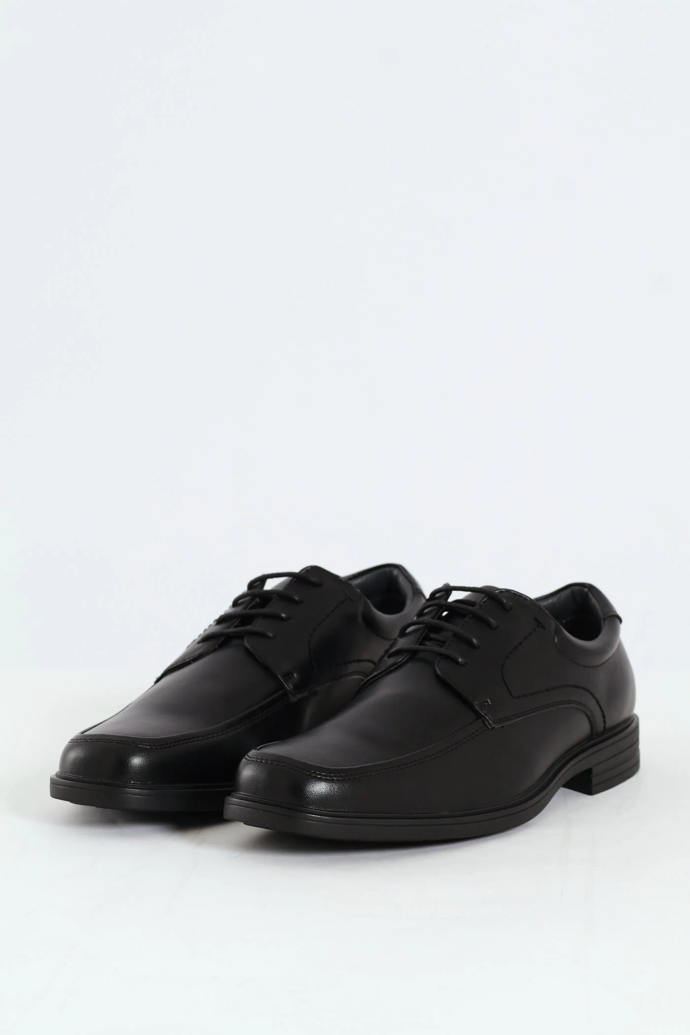 Lace Up Square Toe Formal Shoe - Black - Image 3