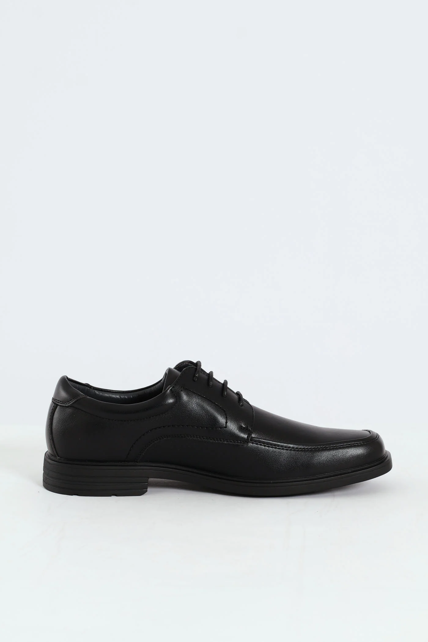 Lace Up Square Toe Formal Shoe - Black - Image 5