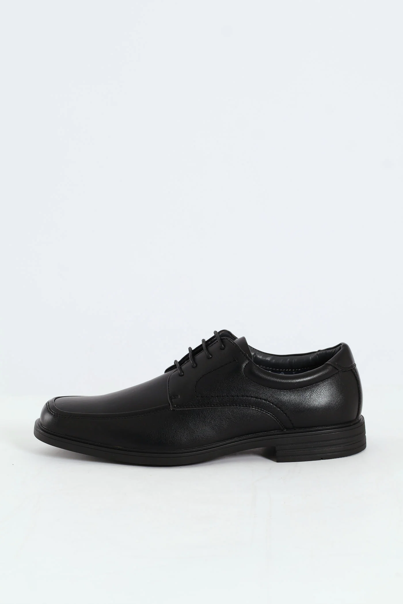 Lace Up Square Toe Formal Shoe - Black - Image 6