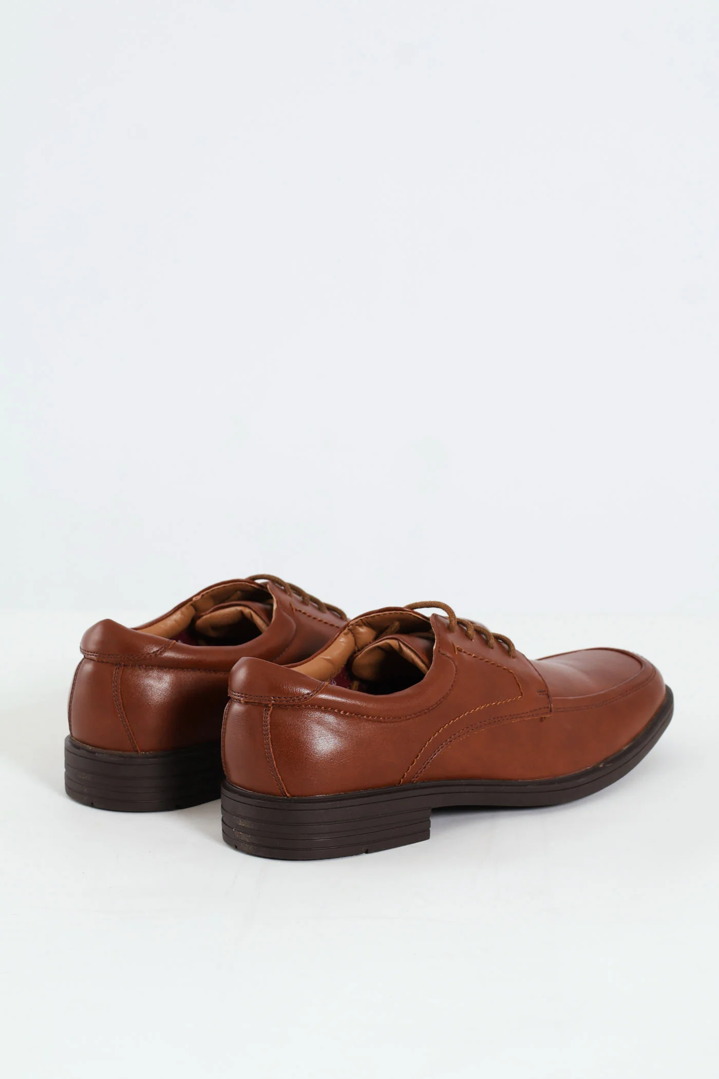 Lace Up Square Toe Formal Shoe - Brown - Image 3